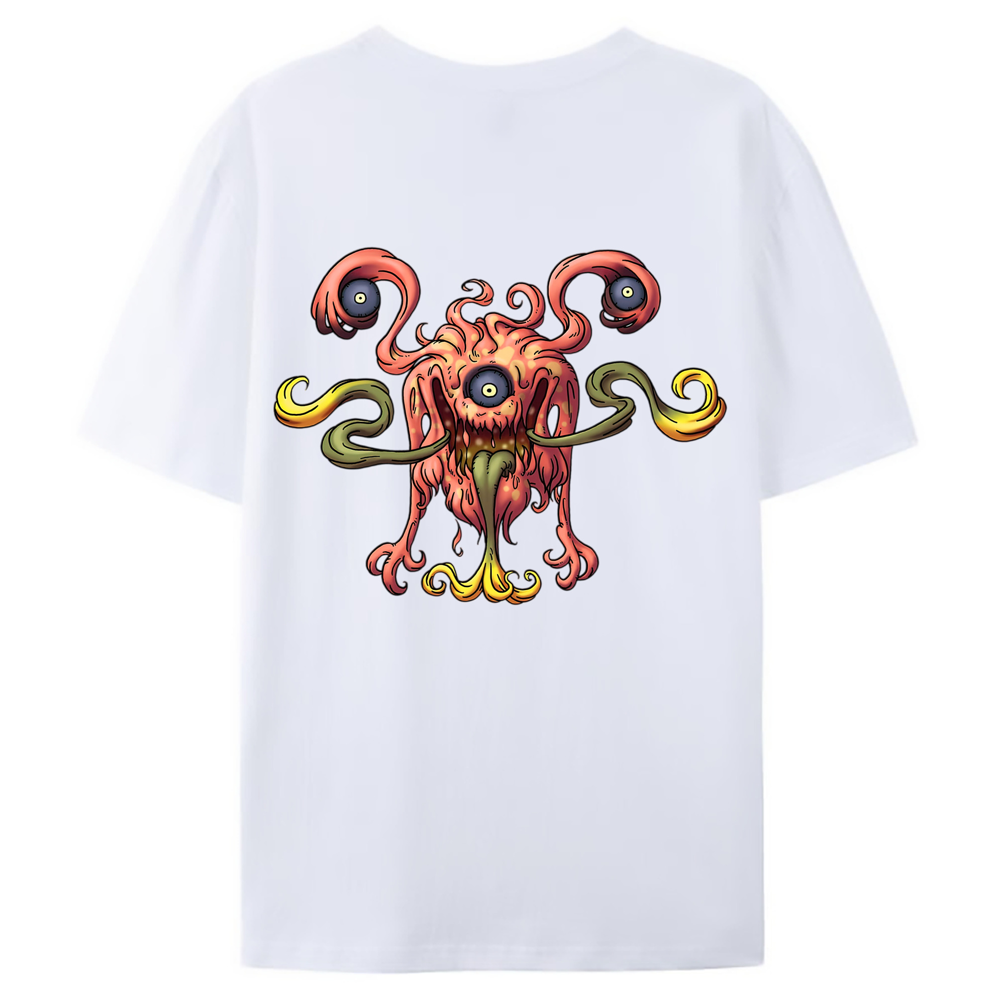 （画像用） ドラゴンクエスト Doragon Kuesuto Dragon Quest 綿100％ メンズ半袖Tシャツ（バックプリント） 通気性