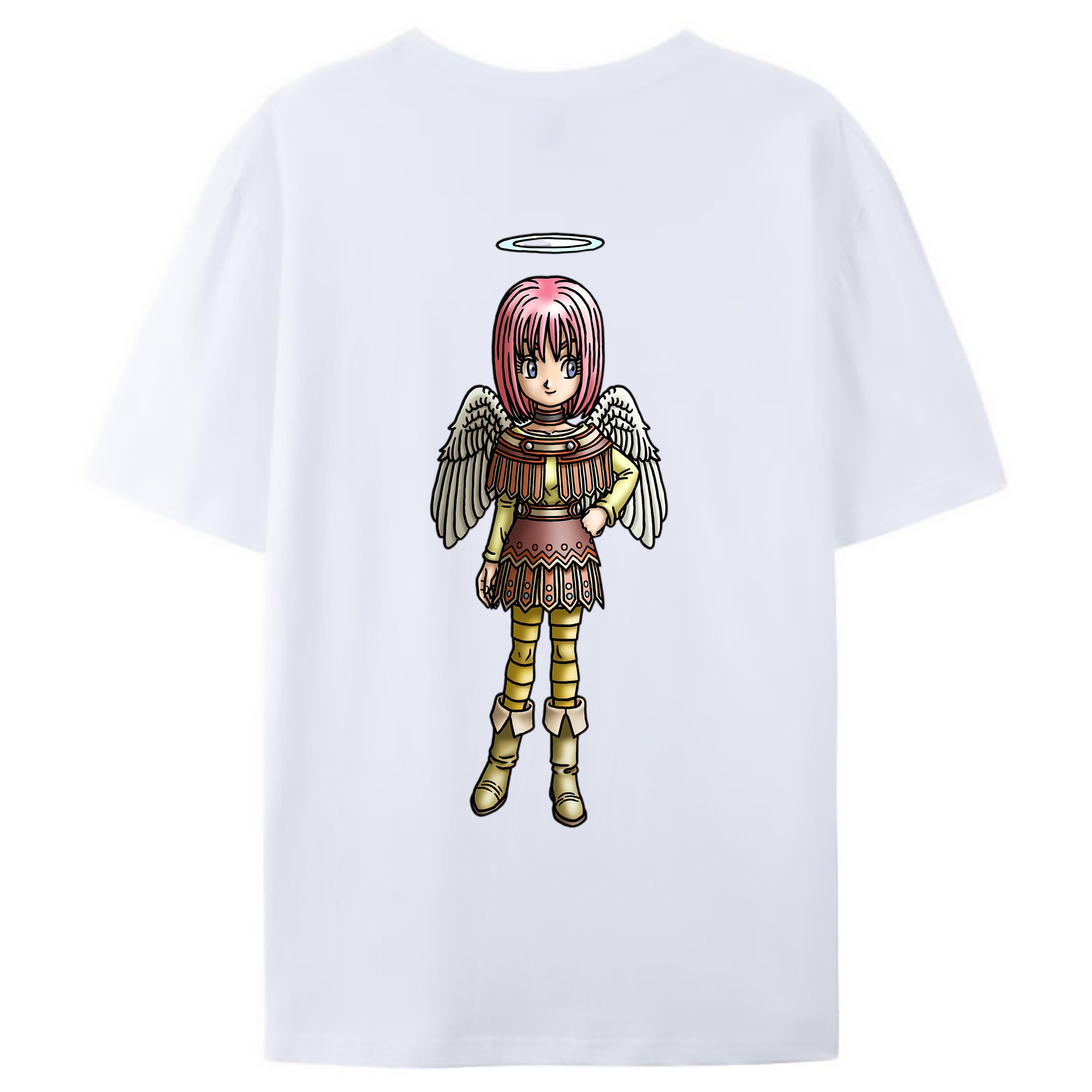 （画像用） ドラゴンクエスト Doragon Kuesuto Dragon Quest 綿100％ メンズ半袖Tシャツ（バックプリント） 通気性