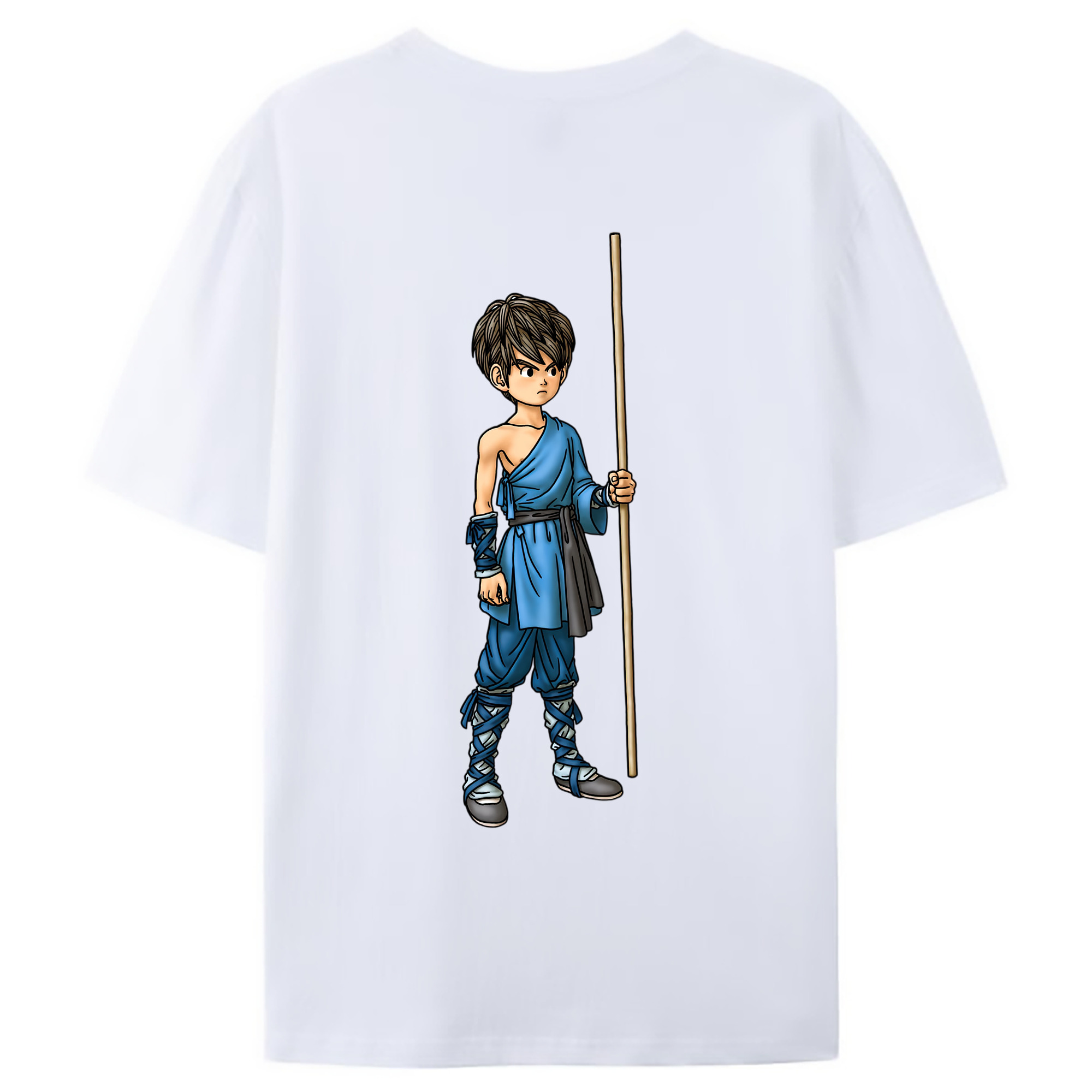 （画像用） ドラゴンクエスト Doragon Kuesuto Dragon Quest 綿100％ メンズ半袖Tシャツ（バックプリント） 通気性