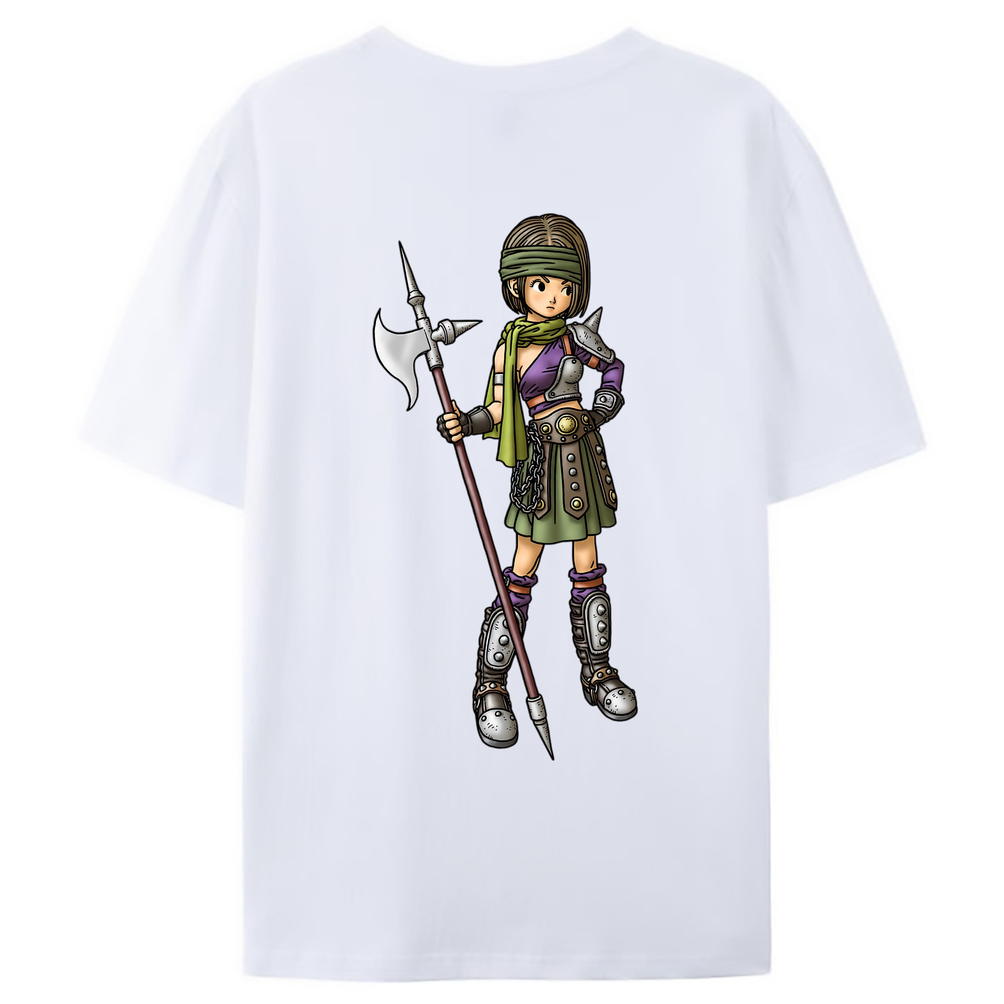 （画像用） ドラゴンクエスト Doragon Kuesuto Dragon Quest 綿100％ メンズ半袖Tシャツ（バックプリント） 通気性