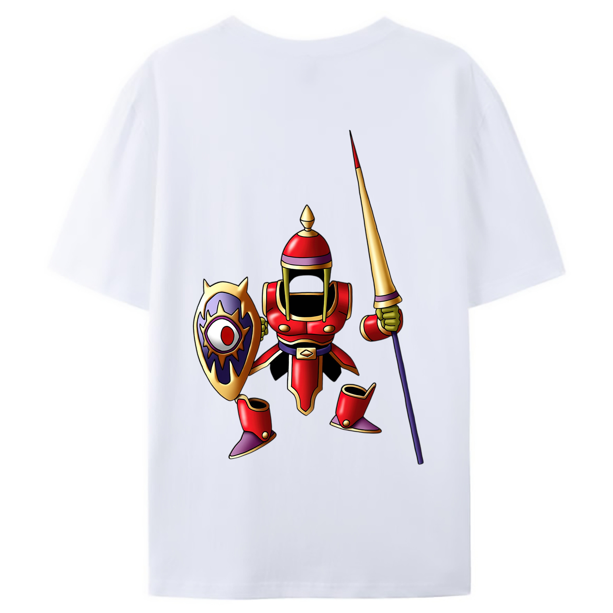 （画像用） ドラゴンクエスト Doragon Kuesuto Dragon Quest 綿100％ メンズ半袖Tシャツ（バックプリント） 通気性