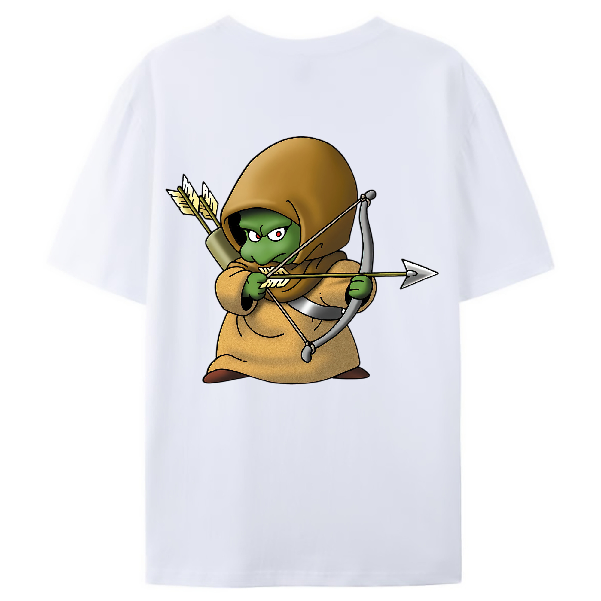 （画像用） ドラゴンクエスト Doragon Kuesuto Dragon Quest 綿100％ メンズ半袖Tシャツ（バックプリント） 通気性