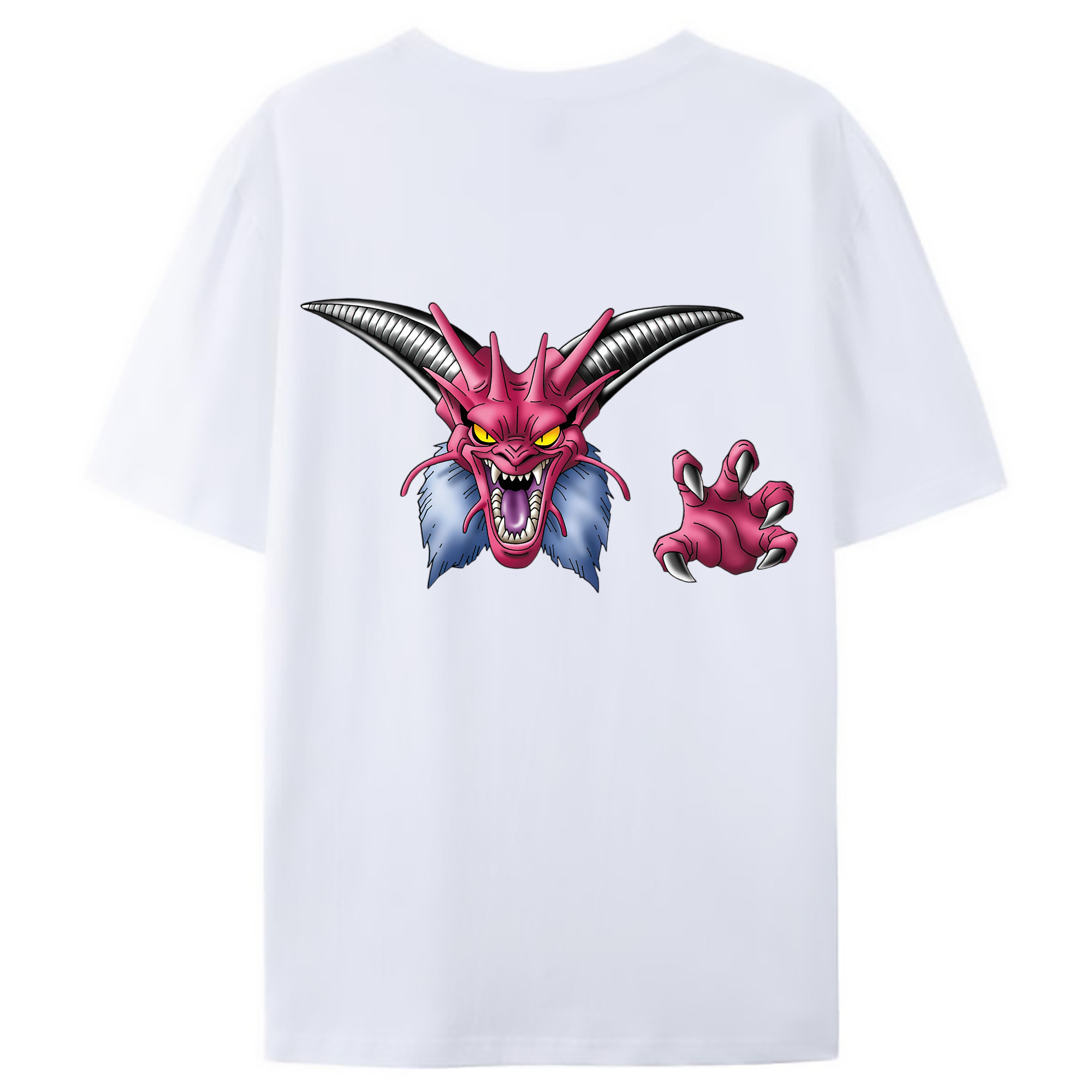 （画像用） ドラゴンクエスト Doragon Kuesuto Dragon Quest 綿100％ メンズ半袖Tシャツ（バックプリント） 通気性