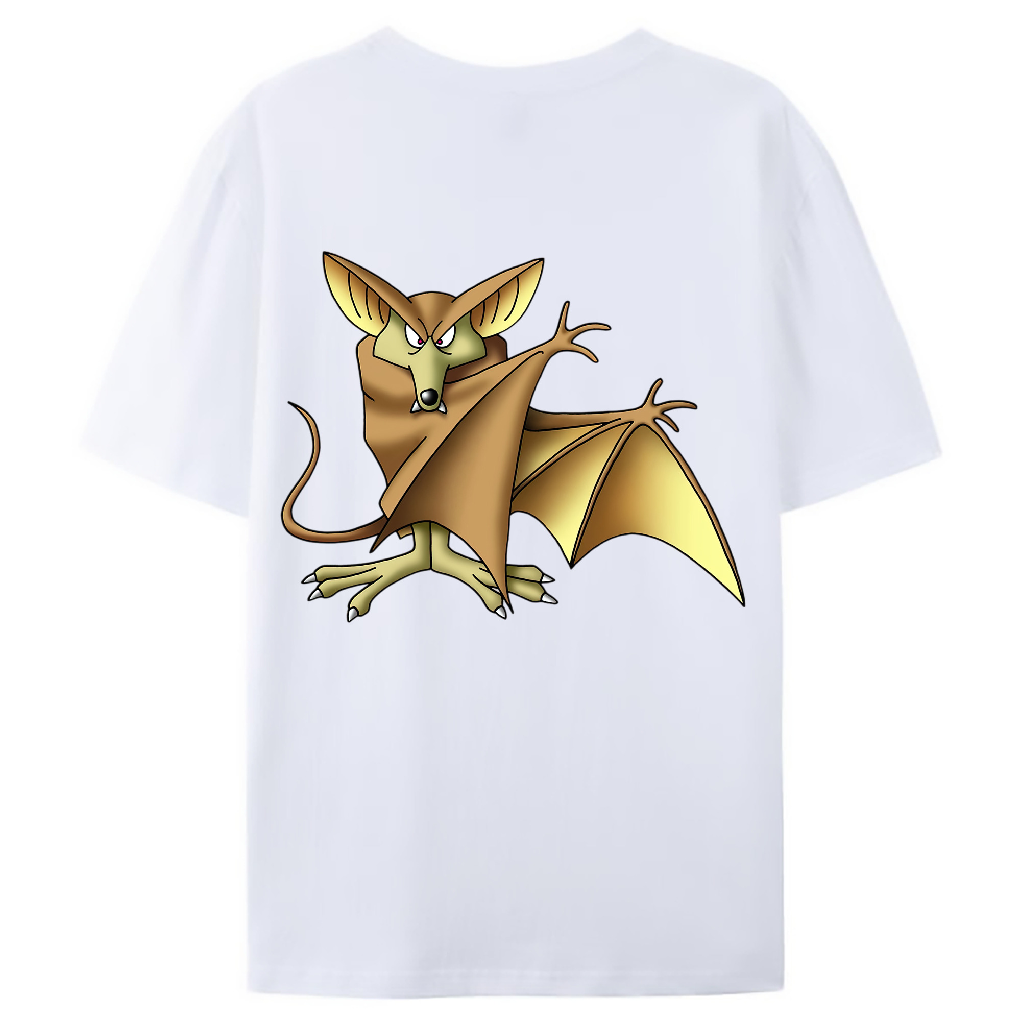 （画像用） ドラゴンクエスト Doragon Kuesuto Dragon Quest 綿100％ メンズ半袖Tシャツ（バックプリント） 通気性