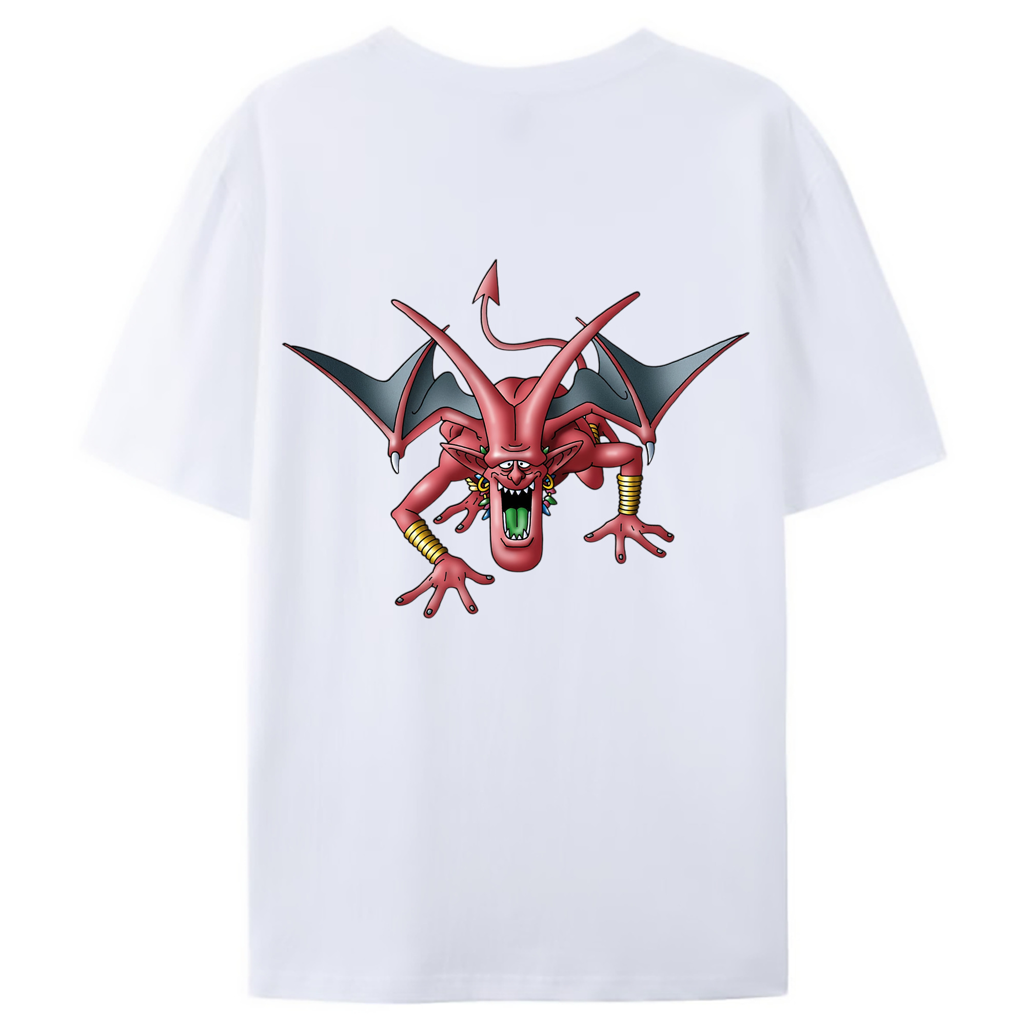 （画像用） ドラゴンクエスト Doragon Kuesuto Dragon Quest 綿100％ メンズ半袖Tシャツ（バックプリント） 通気性