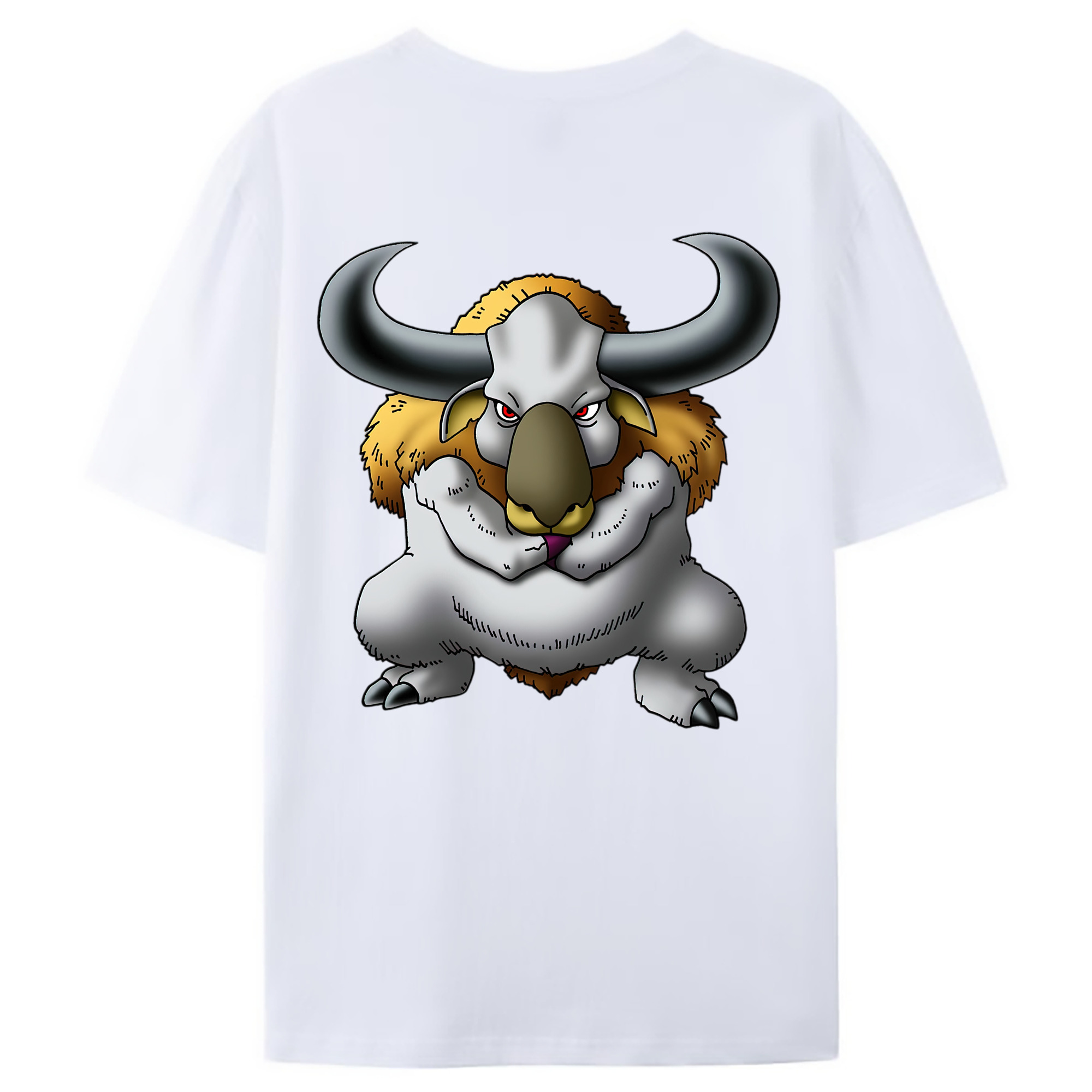 （画像用） ドラゴンクエスト Doragon Kuesuto Dragon Quest 綿100％ メンズ半袖Tシャツ（バックプリント） 通気性
