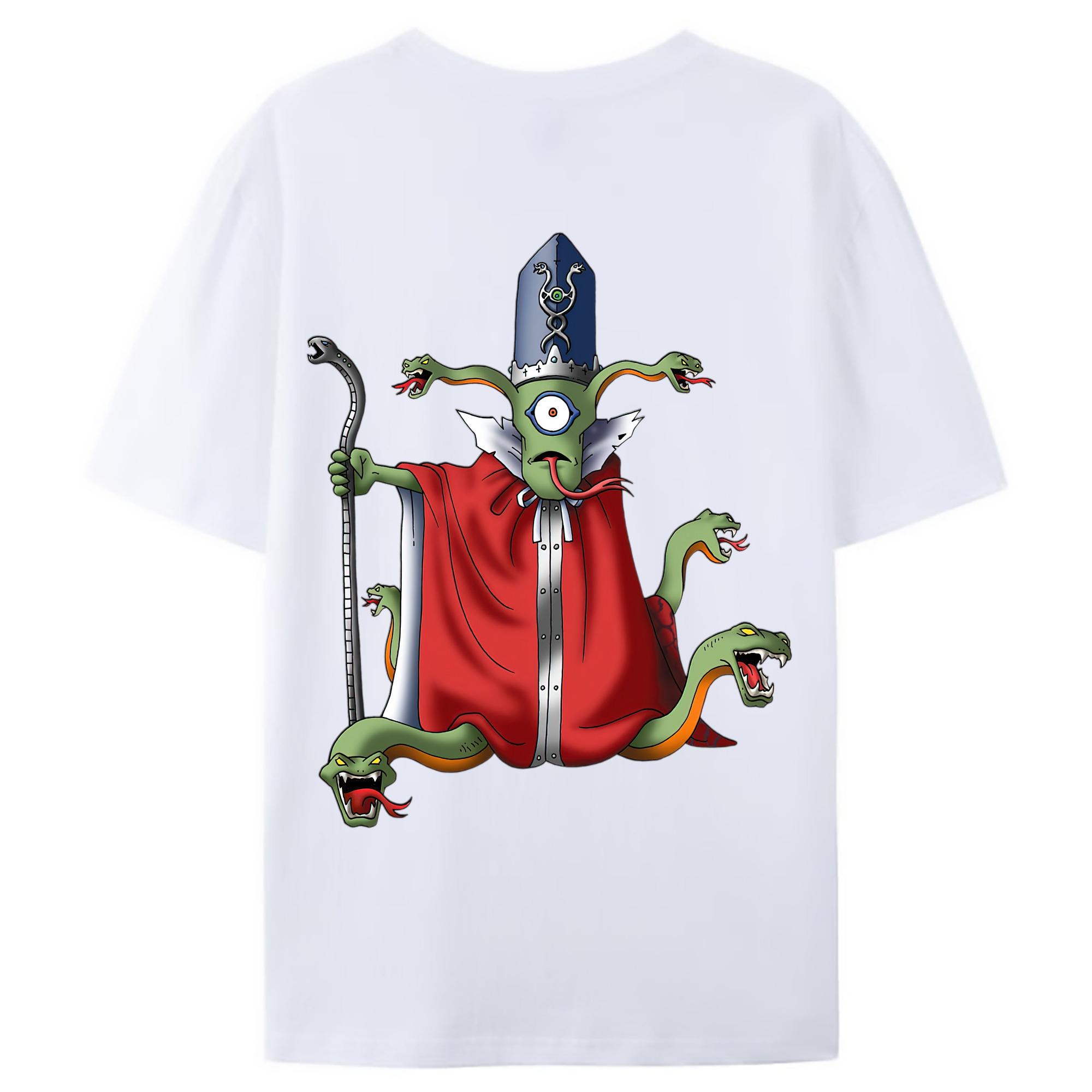 （画像用） ドラゴンクエスト Doragon Kuesuto Dragon Quest 綿100％ メンズ半袖Tシャツ（バックプリント） 通気性