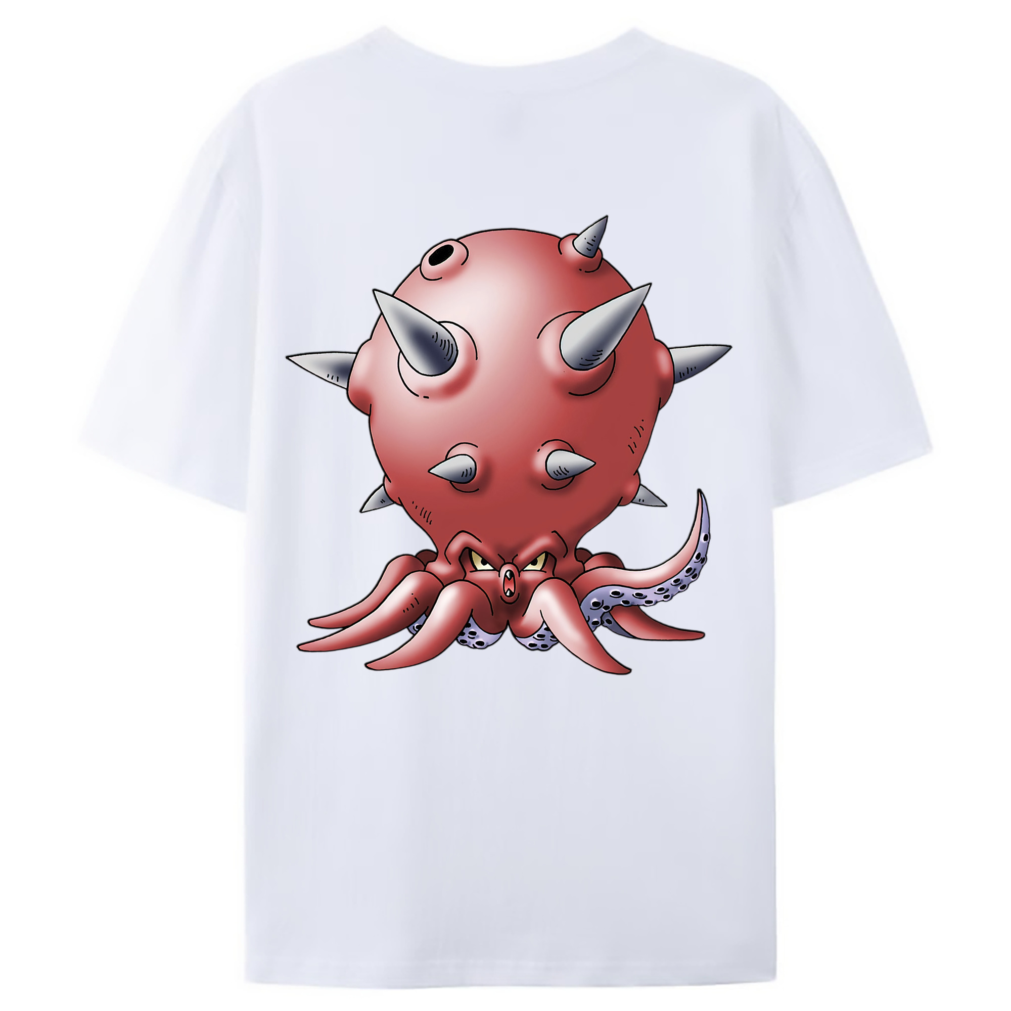 （画像用） ドラゴンクエスト Doragon Kuesuto Dragon Quest 綿100％ メンズ半袖Tシャツ（バックプリント） 通気性