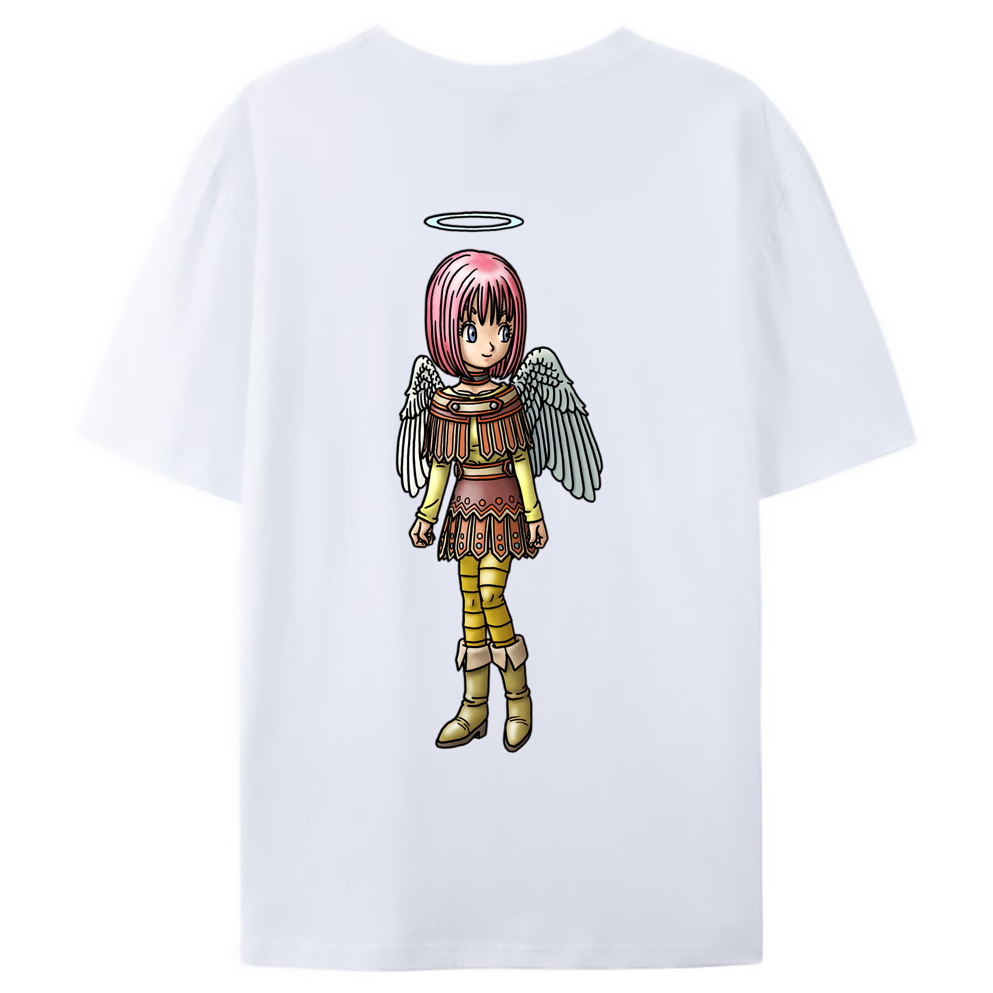 （画像用） ドラゴンクエスト Doragon Kuesuto Dragon Quest 綿100％ メンズ半袖Tシャツ（バックプリント） 通気性
