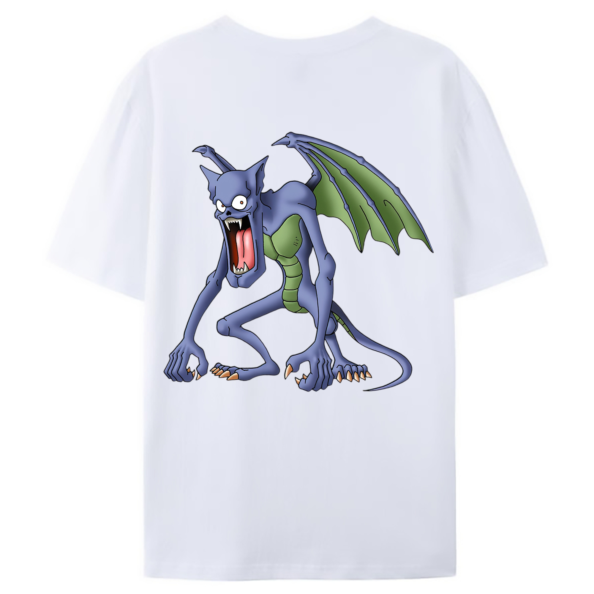 （画像用） ドラゴンクエスト Doragon Kuesuto Dragon Quest 綿100％ メンズ半袖Tシャツ（バックプリント） 通気性