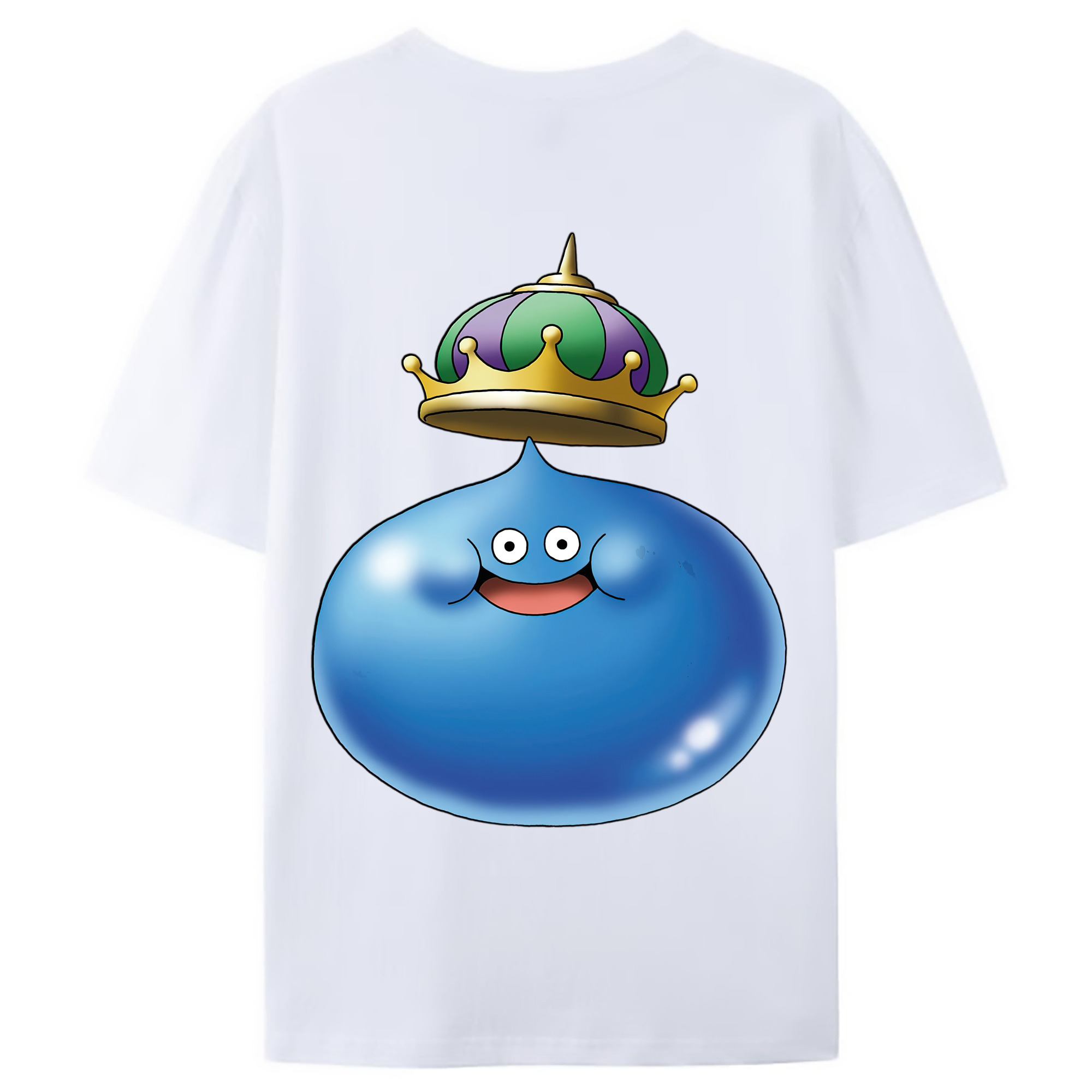 （画像用） ドラゴンクエスト Doragon Kuesuto Dragon Quest 綿100％ メンズ半袖Tシャツ（バックプリント） 通気性