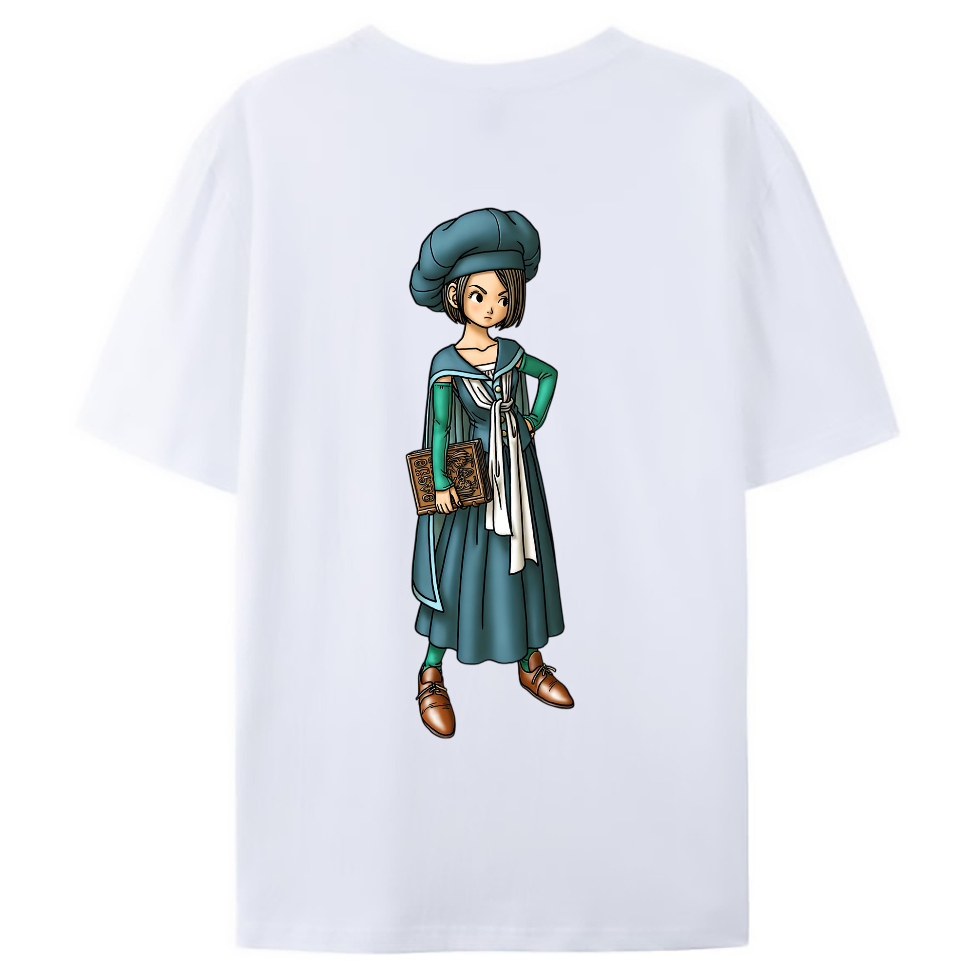 （画像用） ドラゴンクエスト Doragon Kuesuto Dragon Quest 綿100％ メンズ半袖Tシャツ（バックプリント） 通気性