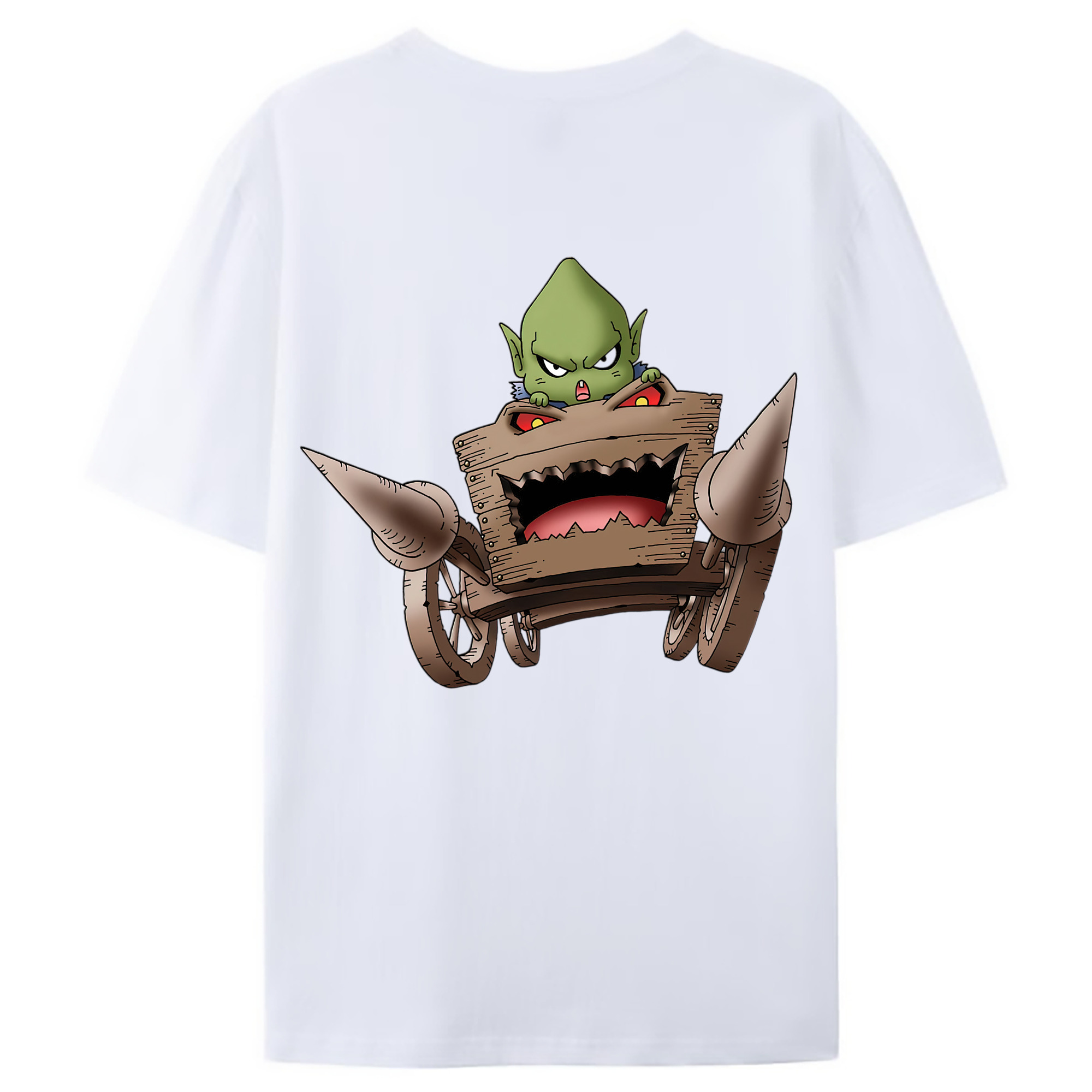 （画像用） ドラゴンクエスト Doragon Kuesuto Dragon Quest 綿100％ メンズ半袖Tシャツ（バックプリント） 通気性