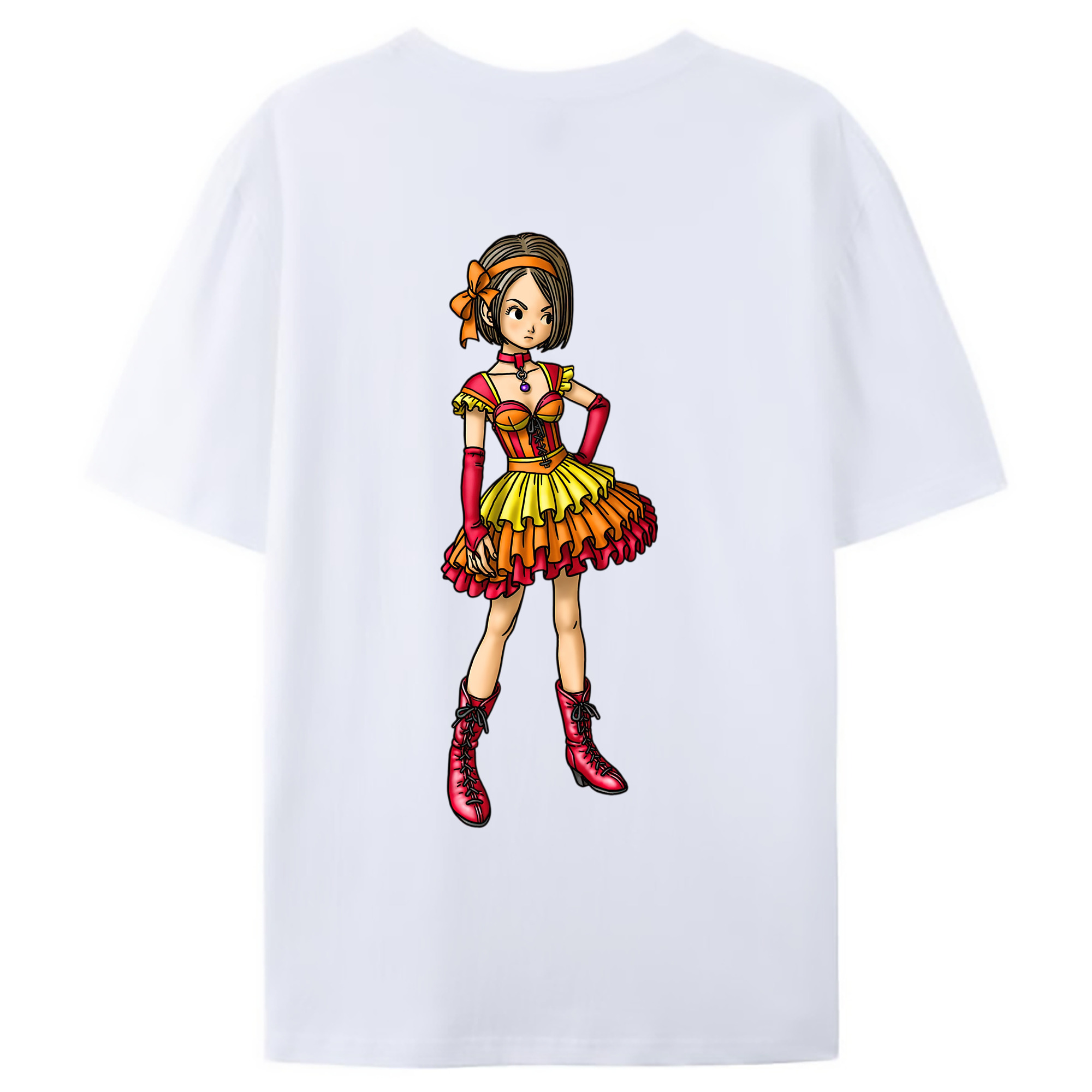 （画像用） ドラゴンクエスト Doragon Kuesuto Dragon Quest 綿100％ メンズ半袖Tシャツ（バックプリント） 通気性