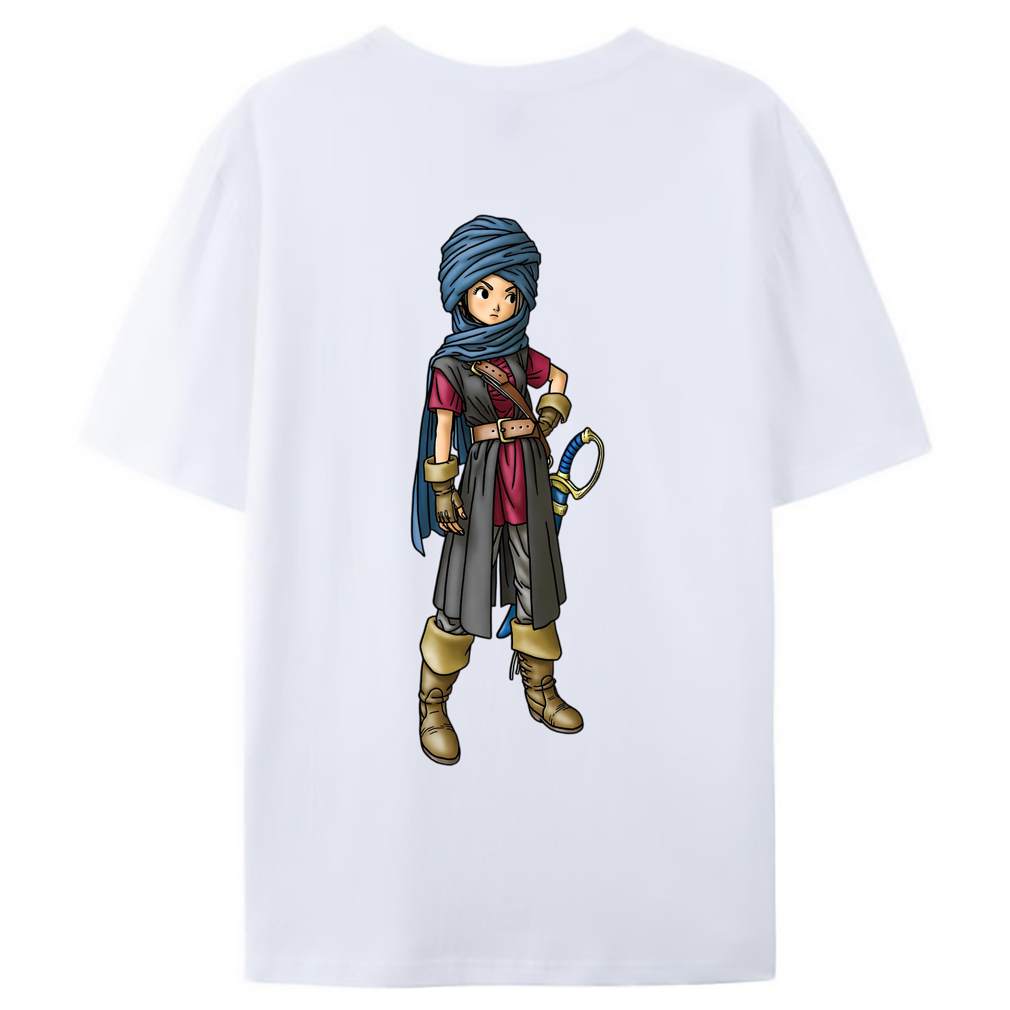 （画像用） ドラゴンクエスト Doragon Kuesuto Dragon Quest 綿100％ メンズ半袖Tシャツ（バックプリント） 通気性