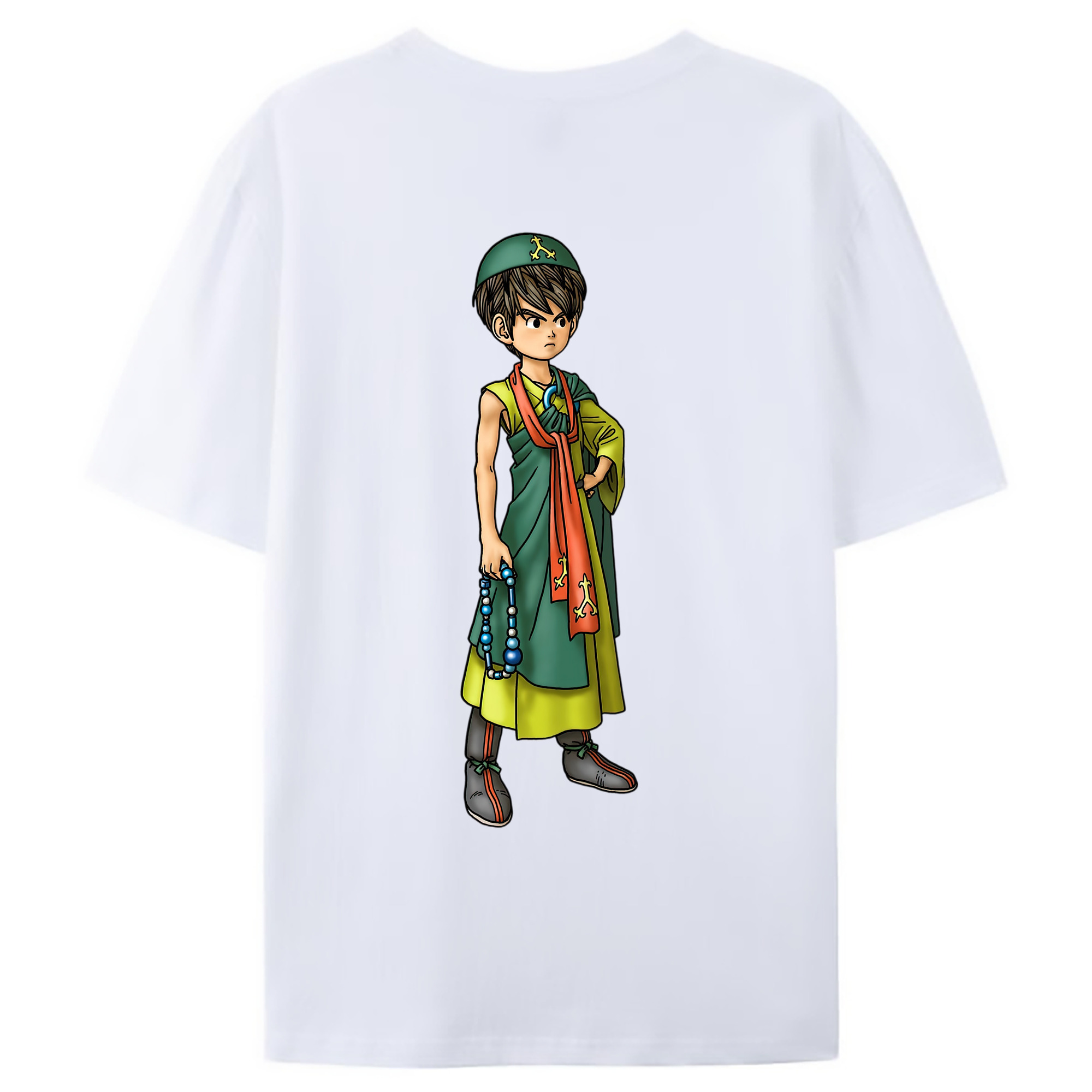 （画像用） ドラゴンクエスト Doragon Kuesuto Dragon Quest 綿100％ メンズ半袖Tシャツ（バックプリント） 通気性