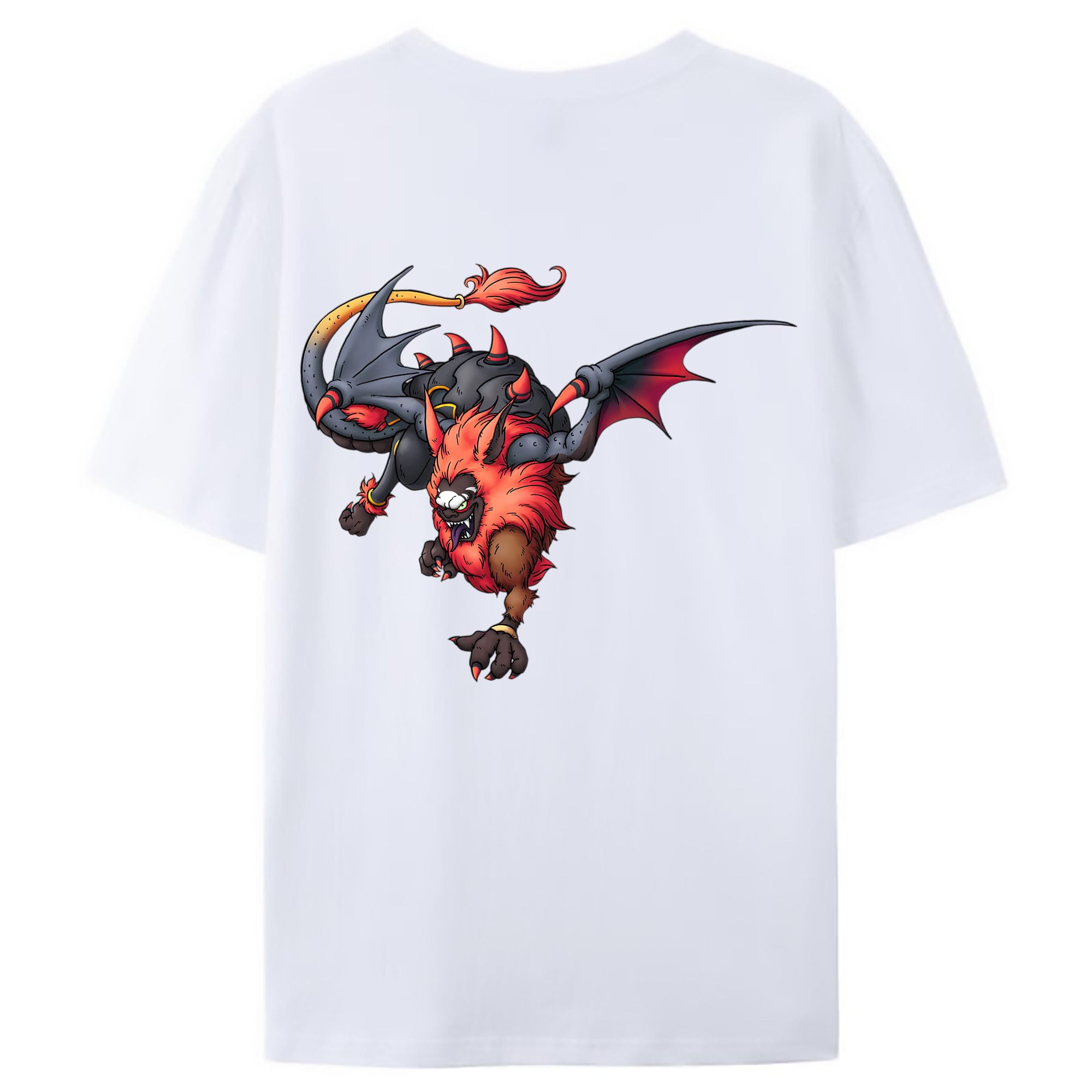 （画像用） ドラゴンクエスト Doragon Kuesuto Dragon Quest 綿100％ メンズ半袖Tシャツ（バックプリント） 通気性