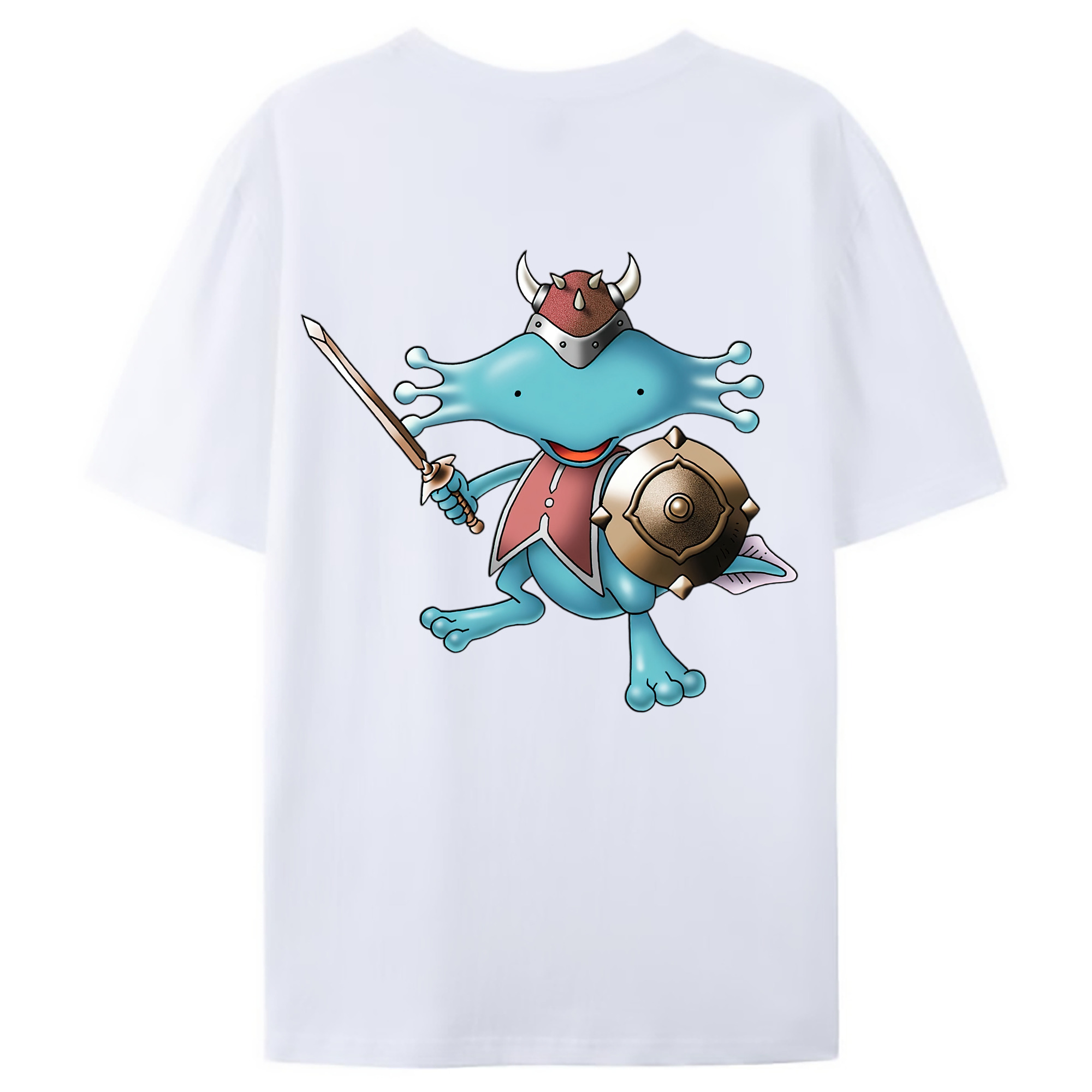 （画像用） ドラゴンクエスト Doragon Kuesuto Dragon Quest 綿100％ メンズ半袖Tシャツ（バックプリント） 通気性
