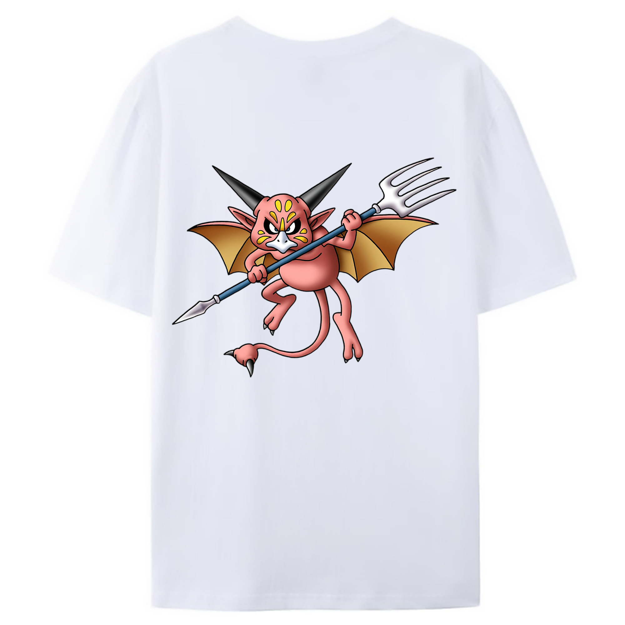 （画像用） ドラゴンクエスト Doragon Kuesuto Dragon Quest 綿100％ メンズ半袖Tシャツ（バックプリント） 通気性
