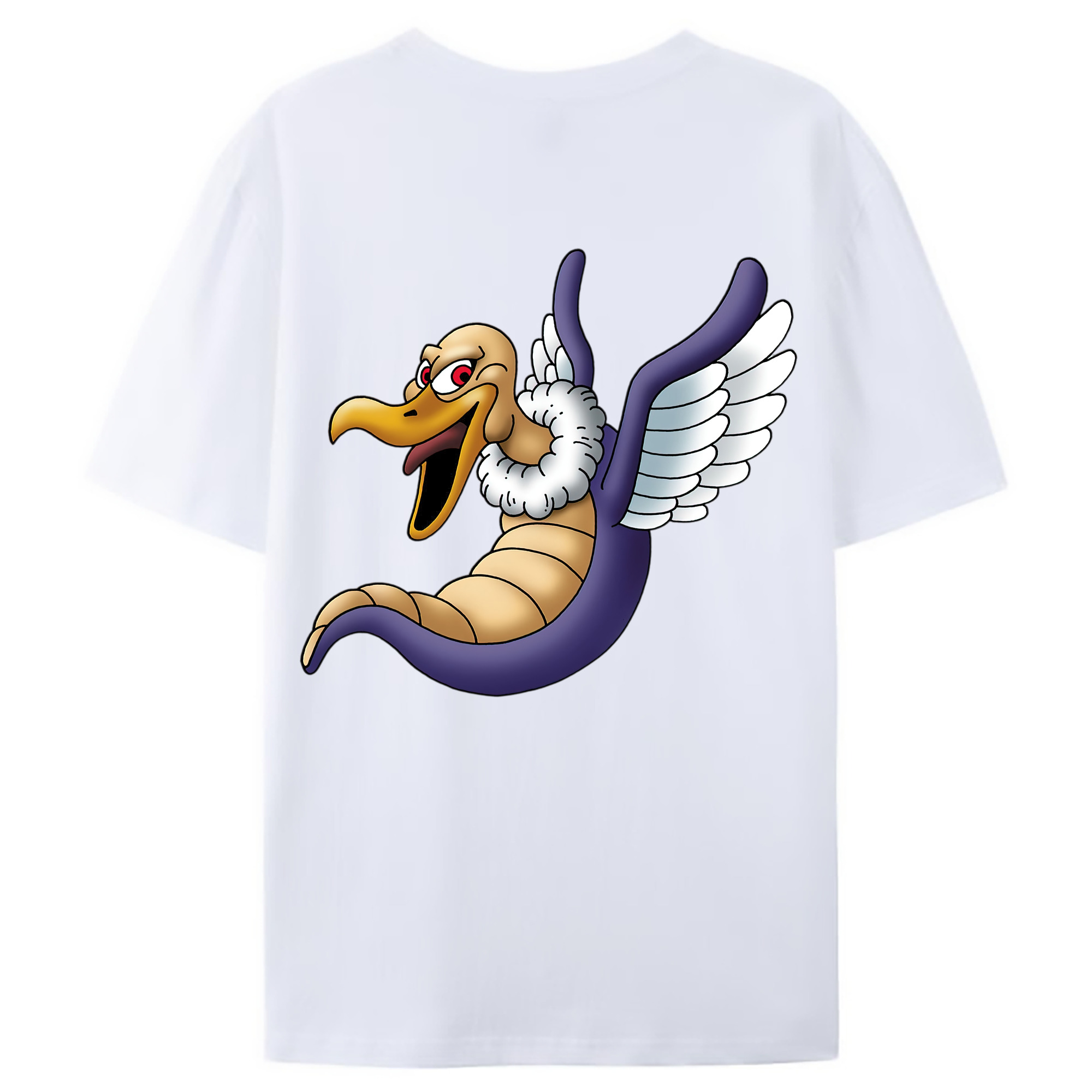 （画像用） ドラゴンクエスト Doragon Kuesuto Dragon Quest 綿100％ メンズ半袖Tシャツ（バックプリント） 通気性