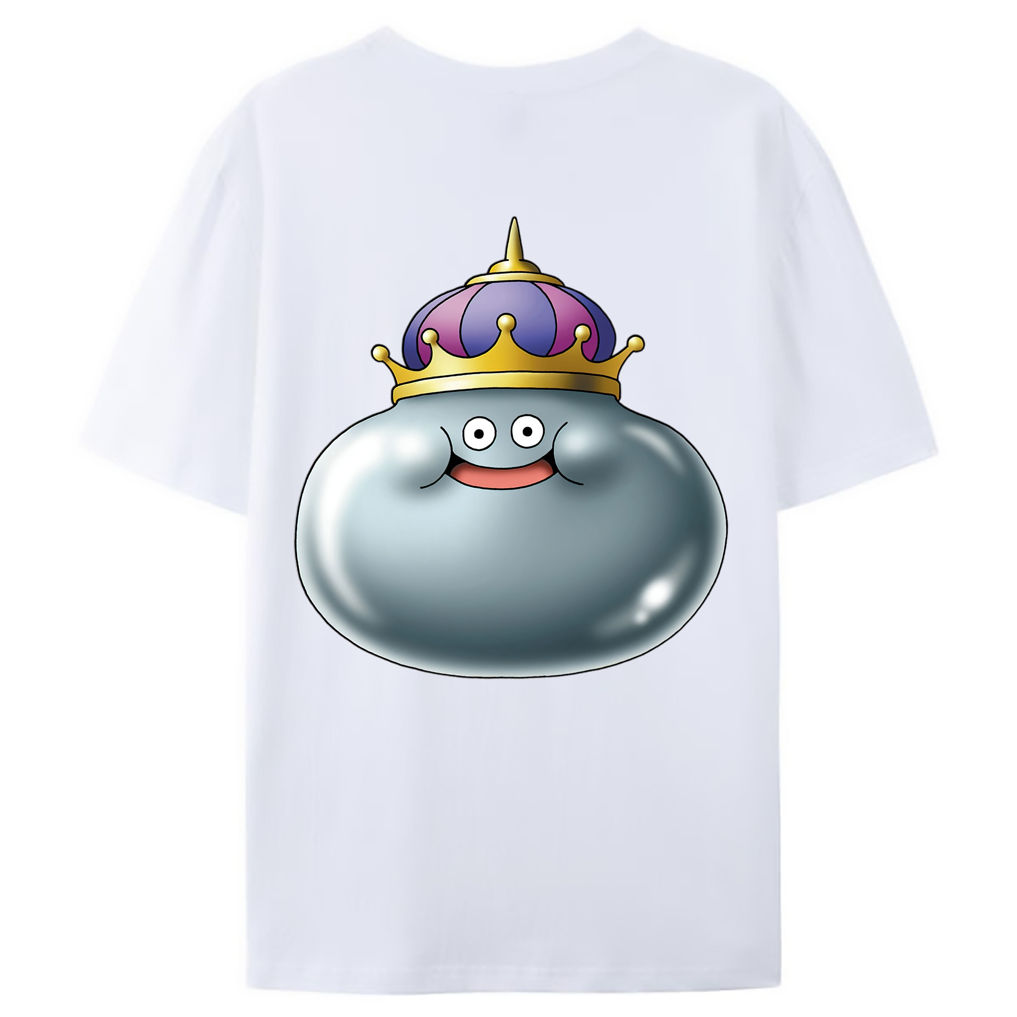 （画像用） ドラゴンクエスト Doragon Kuesuto Dragon Quest 綿100％ メンズ半袖Tシャツ（バックプリント） 通気性