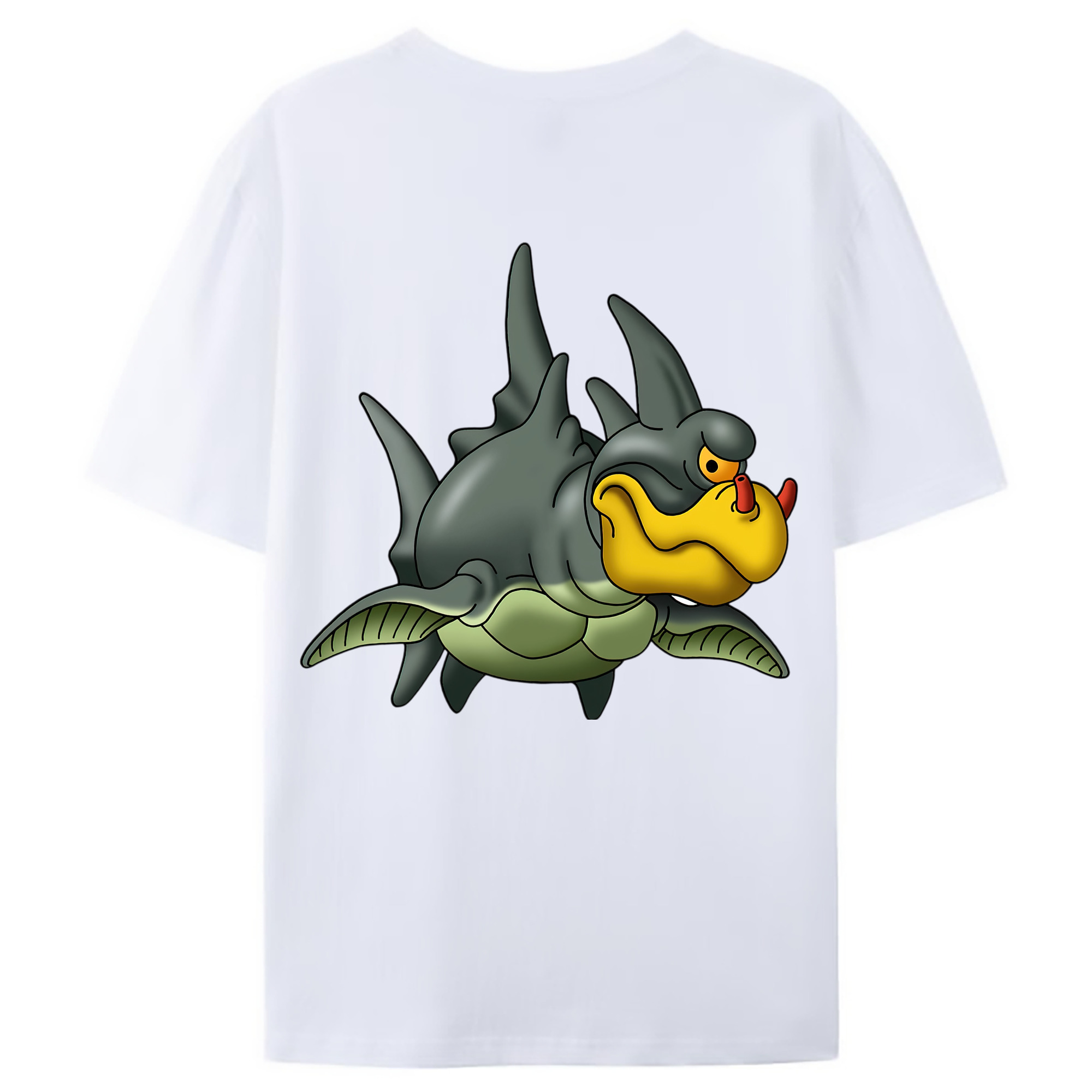 （画像用） ドラゴンクエスト Doragon Kuesuto Dragon Quest 綿100％ メンズ半袖Tシャツ（バックプリント） 通気性
