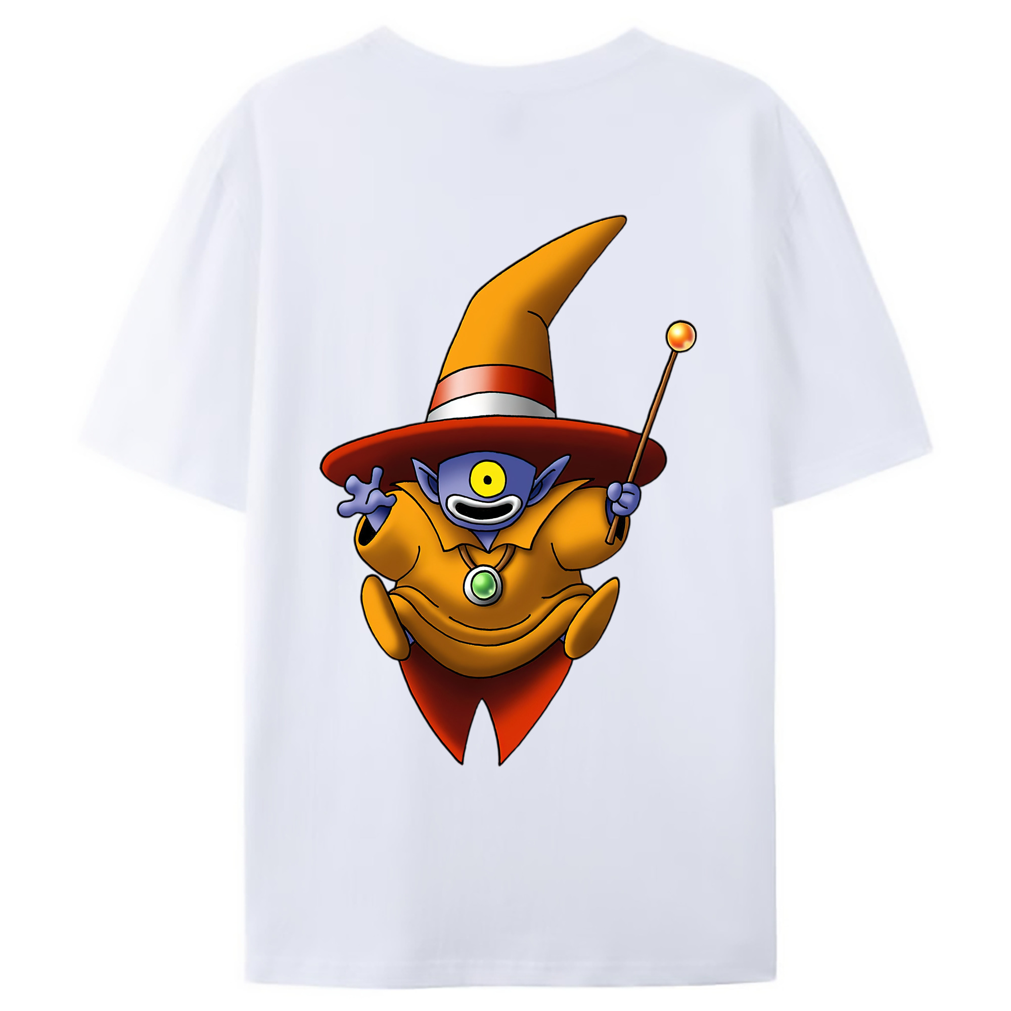 （画像用） ドラゴンクエスト Doragon Kuesuto Dragon Quest 綿100％ メンズ半袖Tシャツ（バックプリント） 通気性