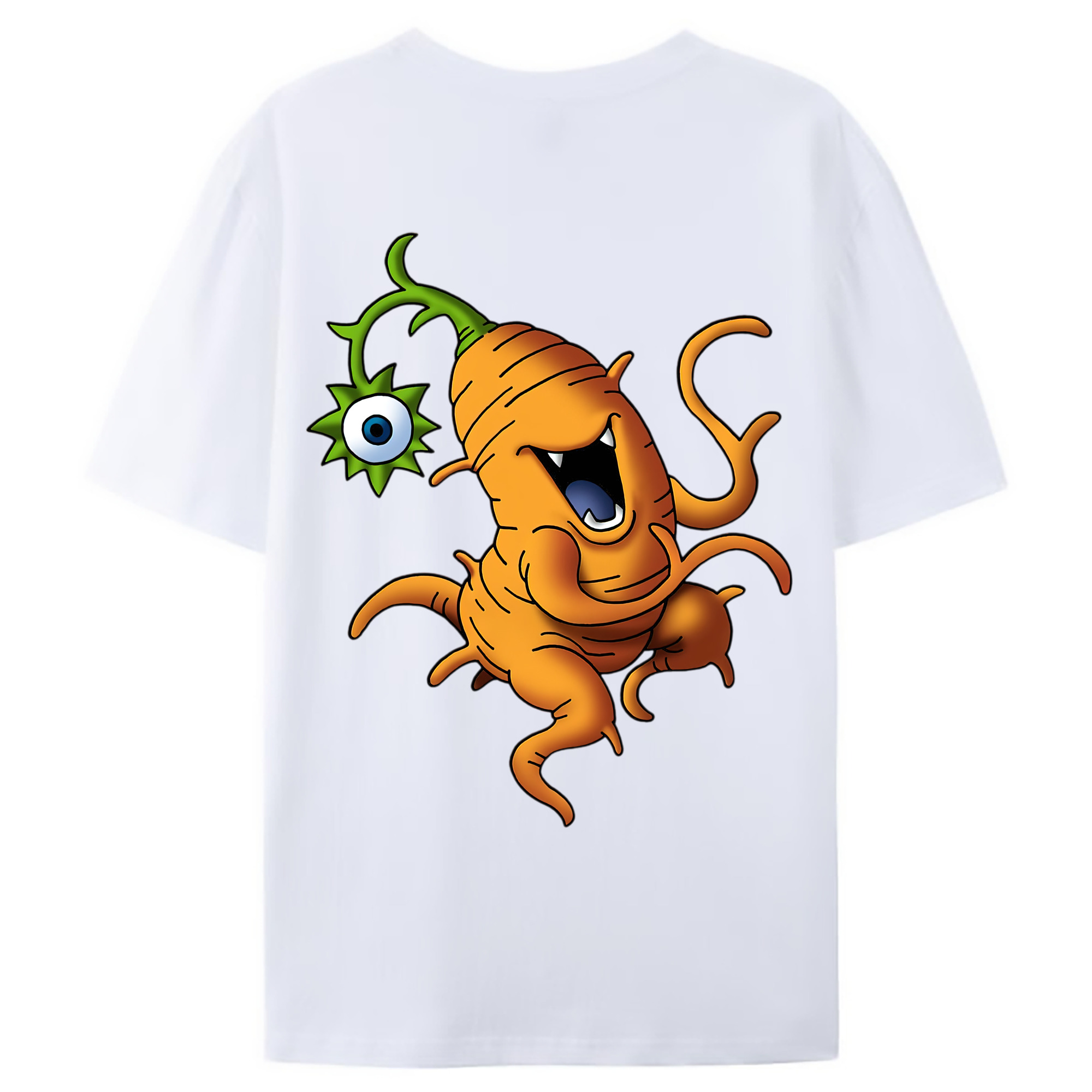 （画像用） ドラゴンクエスト Doragon Kuesuto Dragon Quest 綿100％ メンズ半袖Tシャツ（バックプリント） 通気性