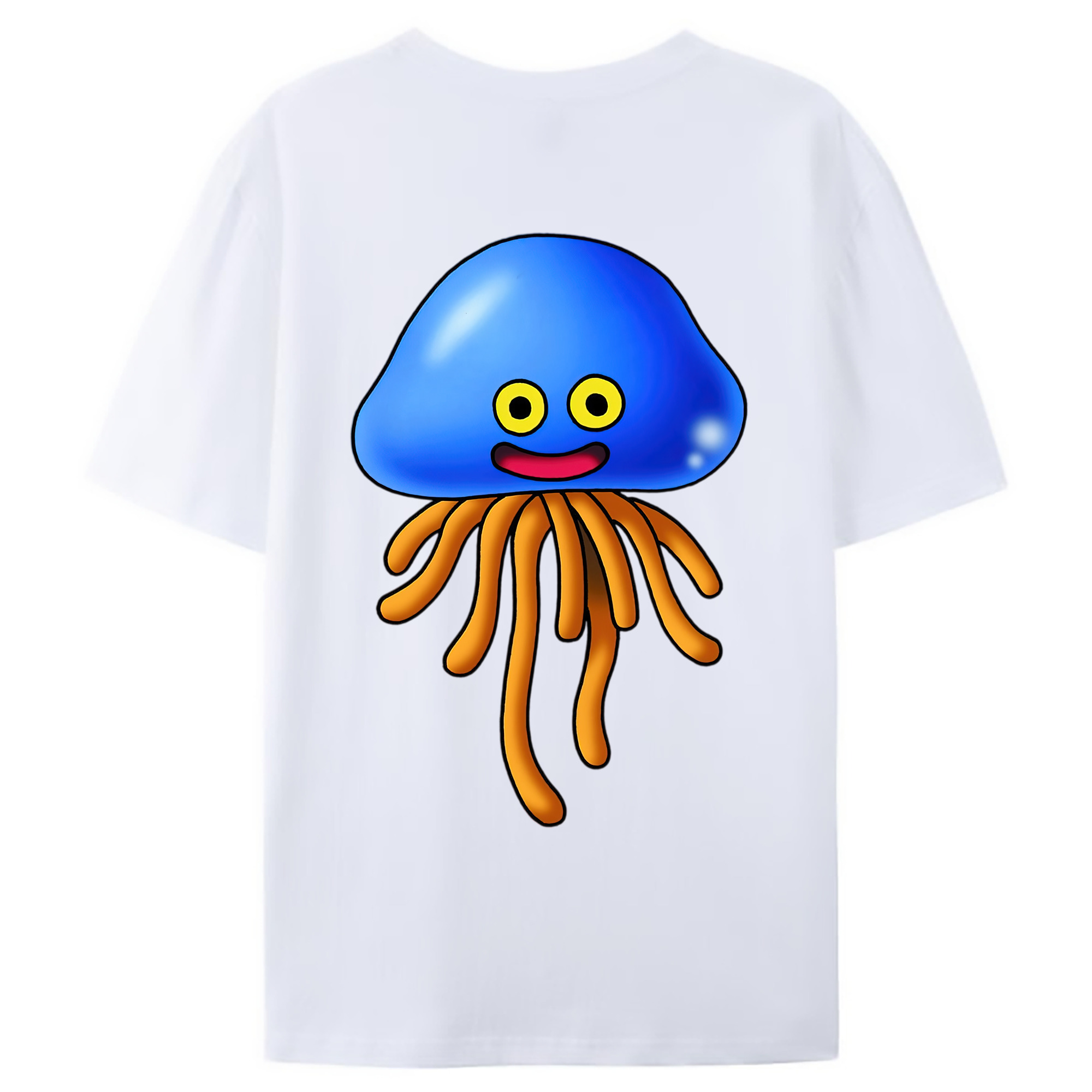 （画像用） ドラゴンクエスト Doragon Kuesuto Dragon Quest 綿100％ メンズ半袖Tシャツ（バックプリント） 通気性