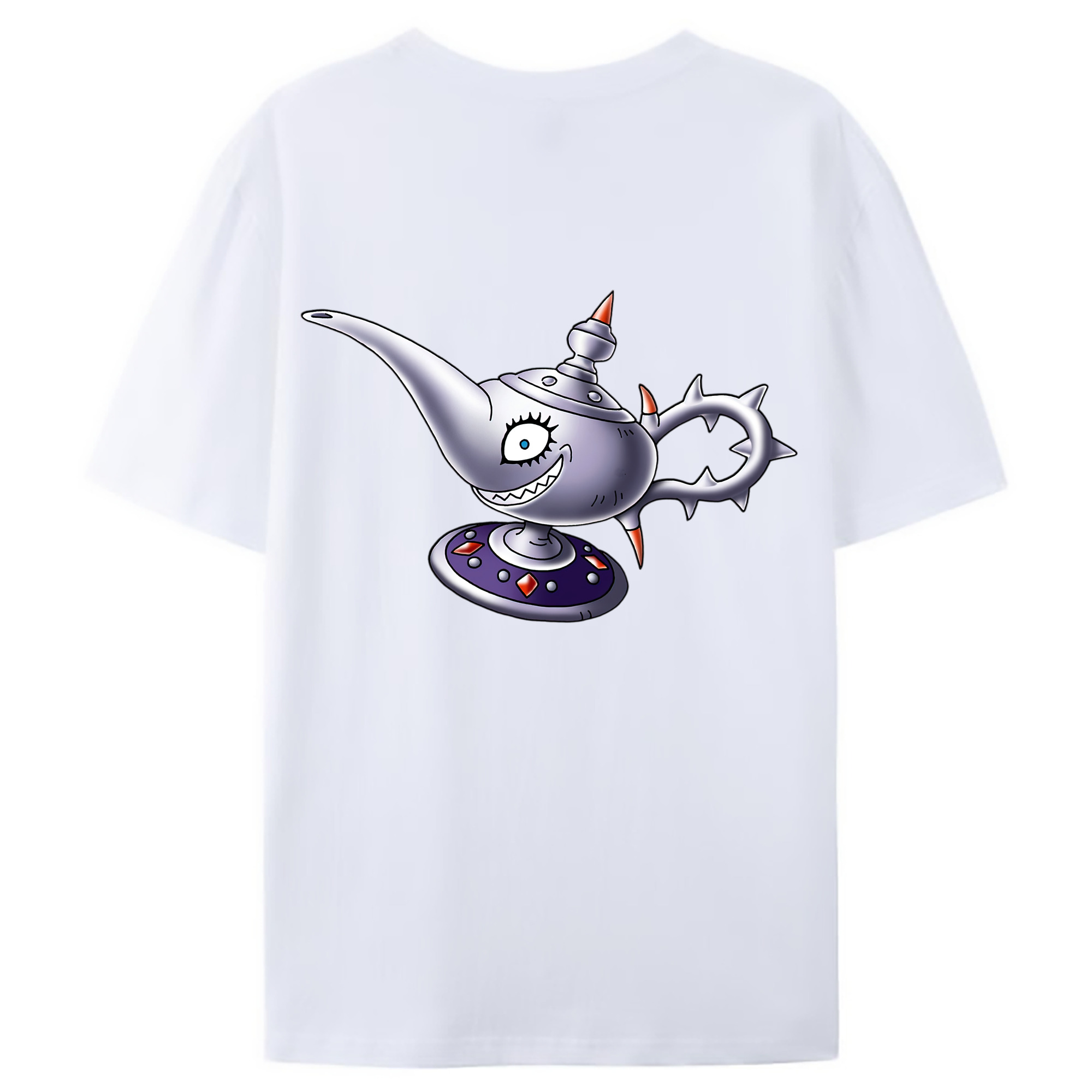 （画像用） ドラゴンクエスト Doragon Kuesuto Dragon Quest 綿100％ メンズ半袖Tシャツ（バックプリント） 通気性