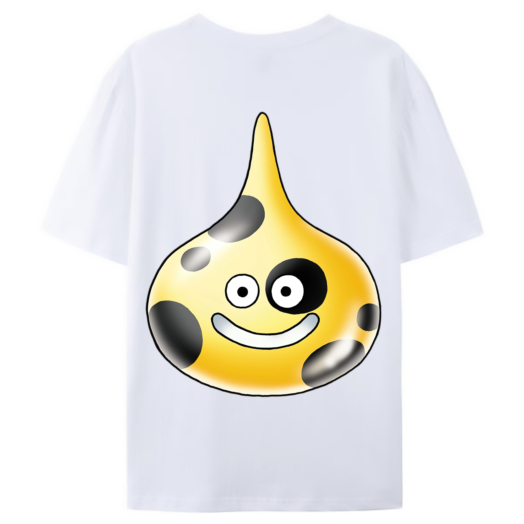 （画像用） ドラゴンクエスト Doragon Kuesuto Dragon Quest 綿100％ メンズ半袖Tシャツ（バックプリント） 通気性