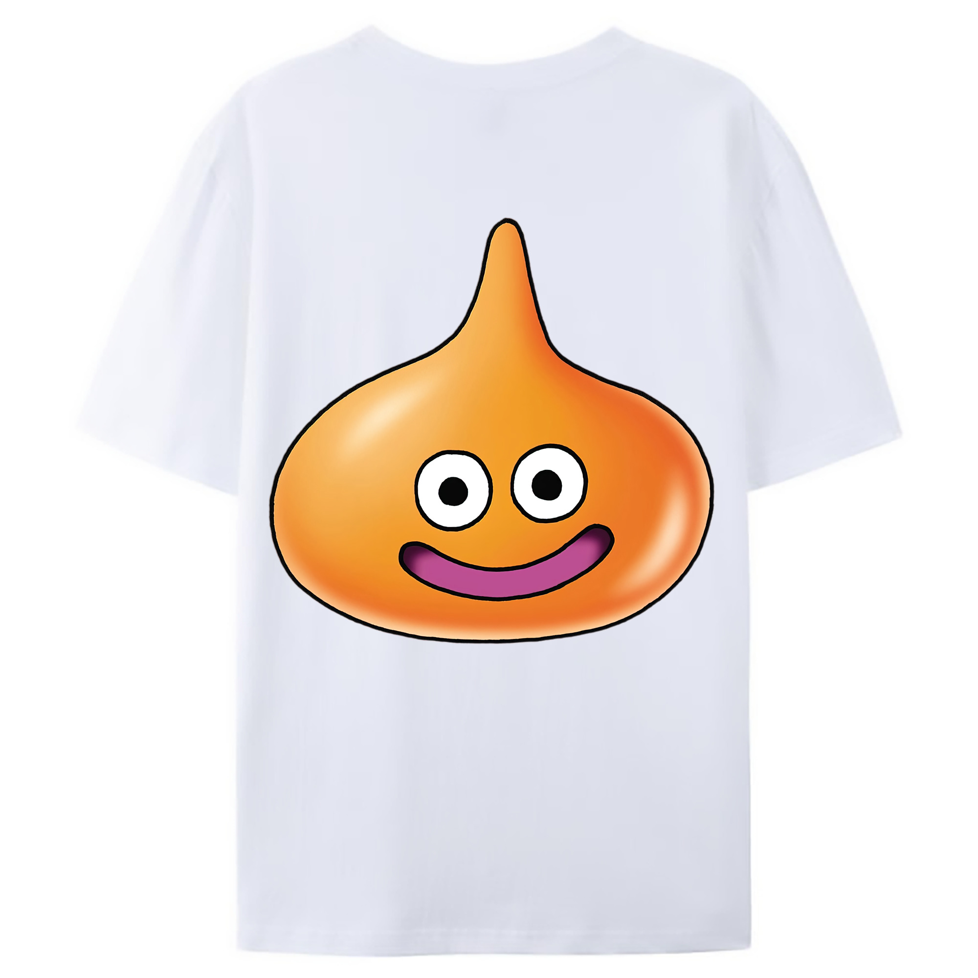 （画像用） ドラゴンクエスト Doragon Kuesuto Dragon Quest 綿100％ メンズ半袖Tシャツ（バックプリント） 通気性