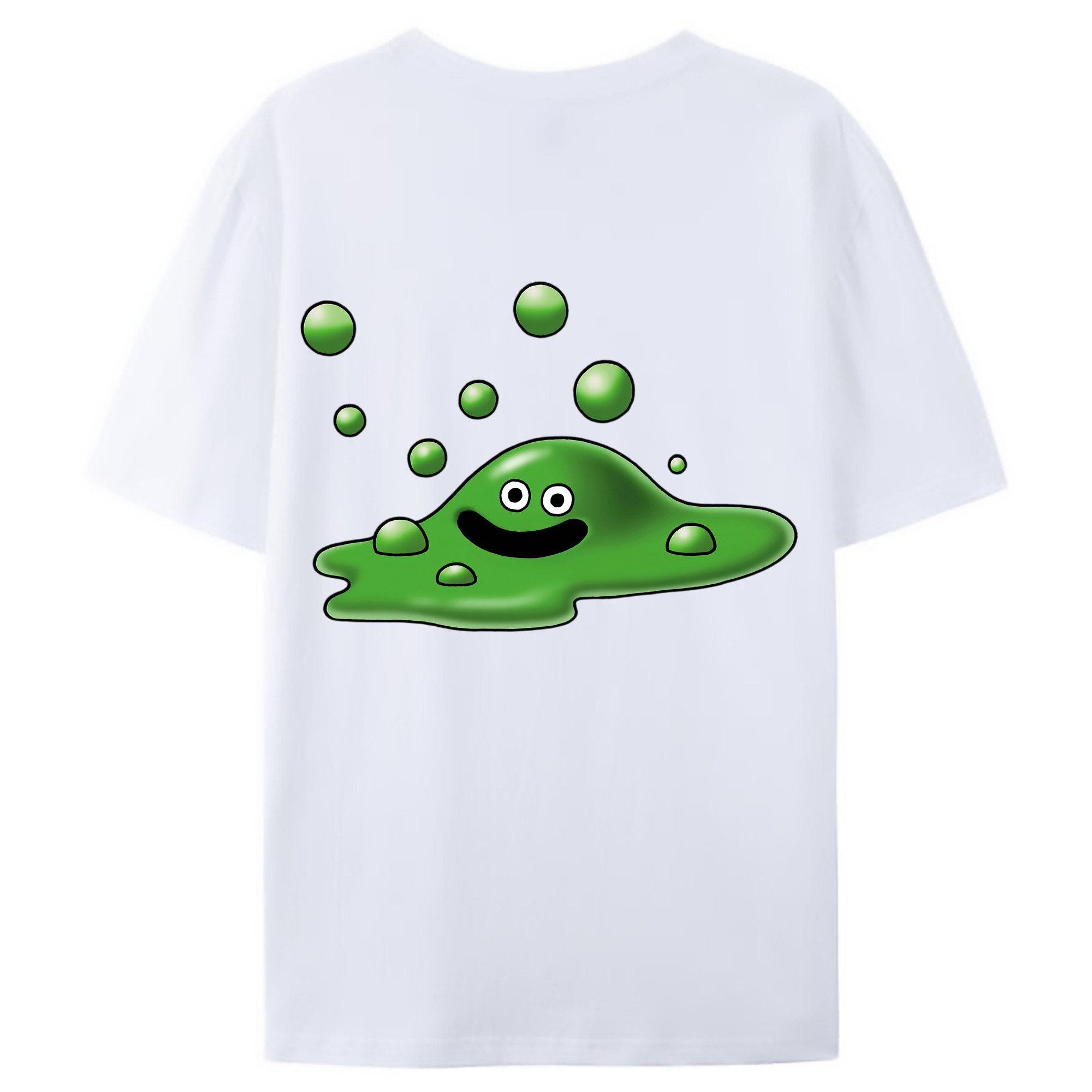 （画像用） ドラゴンクエスト Doragon Kuesuto Dragon Quest 綿100％ メンズ半袖Tシャツ（バックプリント） 通気性
