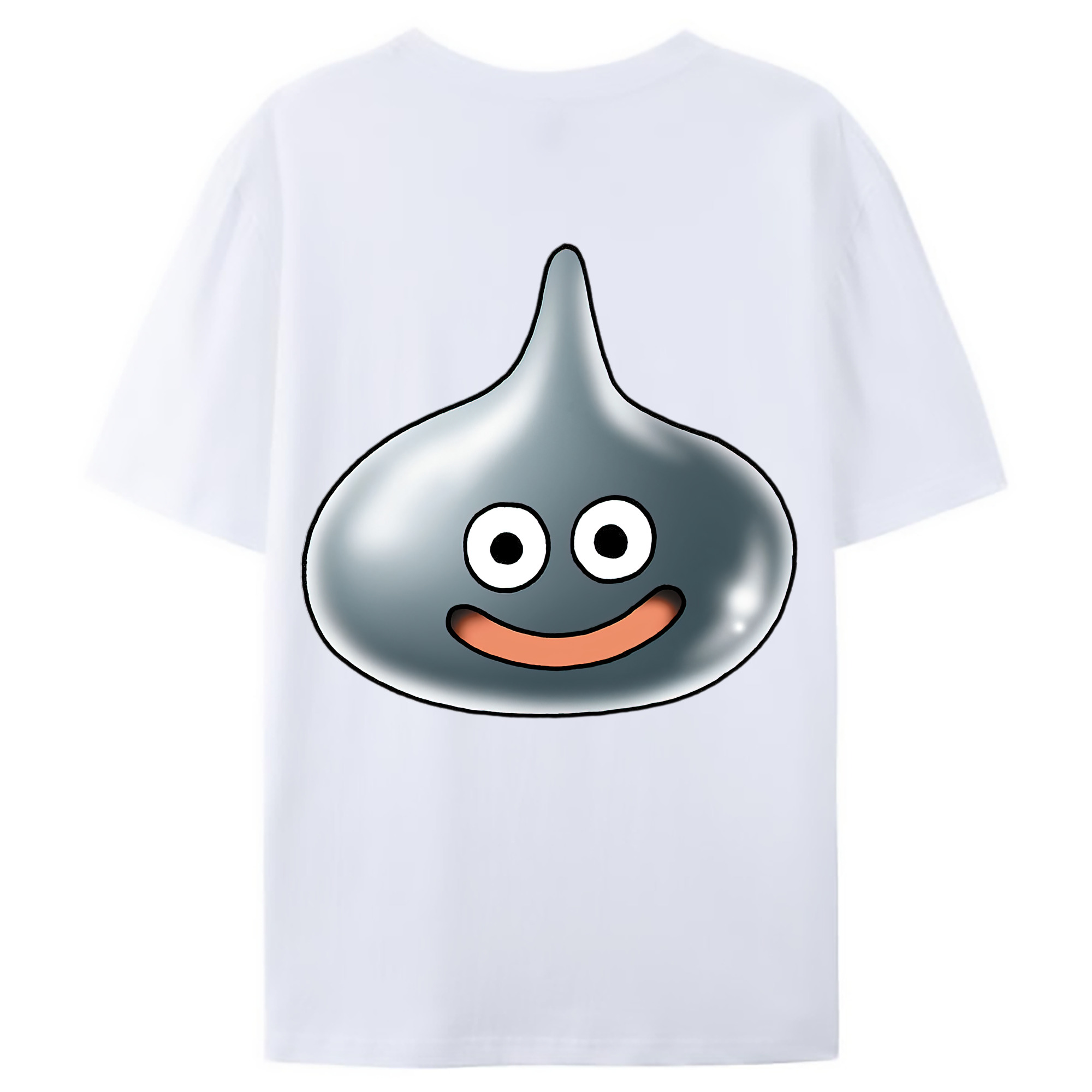 （画像用） ドラゴンクエスト Doragon Kuesuto Dragon Quest 綿100％ メンズ半袖Tシャツ（バックプリント） 通気性
