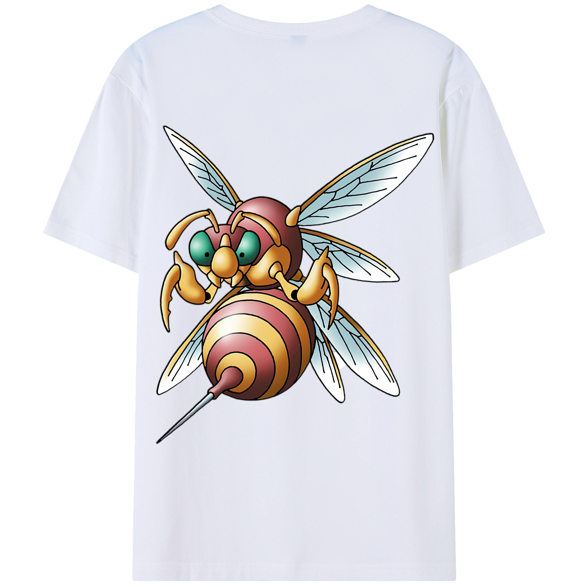 （画像用） ドラゴンクエスト Doragon Kuesuto Dragon Quest 綿100％ メンズ半袖Tシャツ（バックプリント） 通気性