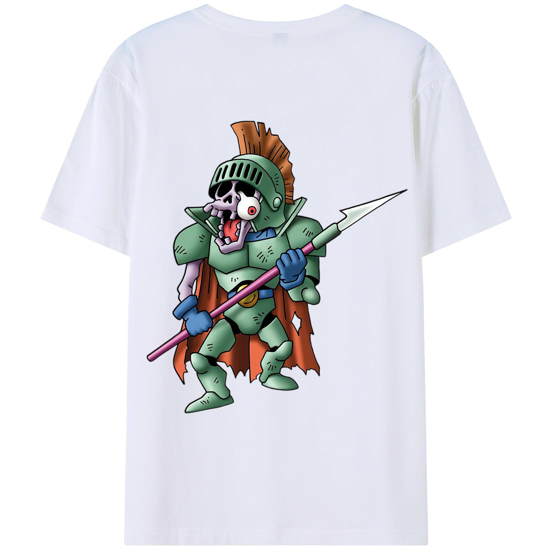 （画像用） ドラゴンクエスト Doragon Kuesuto Dragon Quest 綿100％ メンズ半袖Tシャツ（バックプリント） 通気性