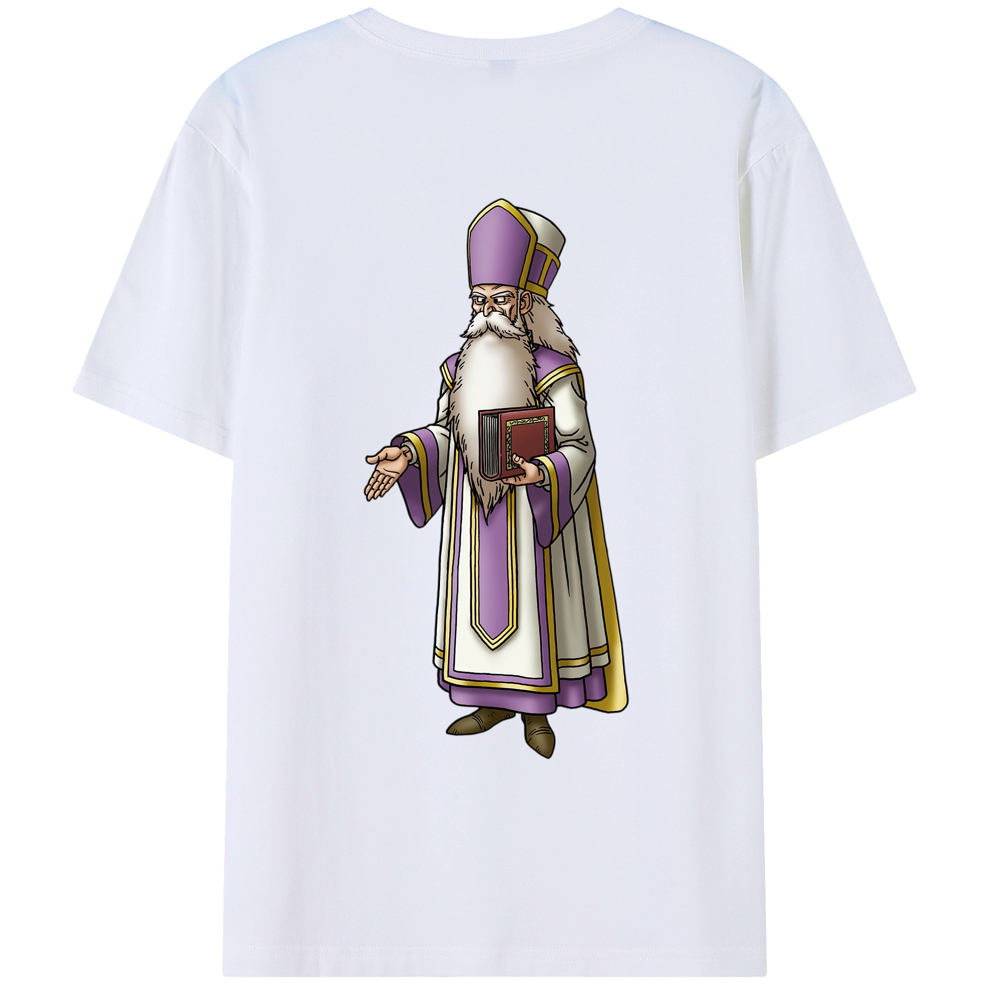 （画像用） ドラゴンクエスト Doragon Kuesuto Dragon Quest 綿100％ メンズ半袖Tシャツ（バックプリント） 通気性