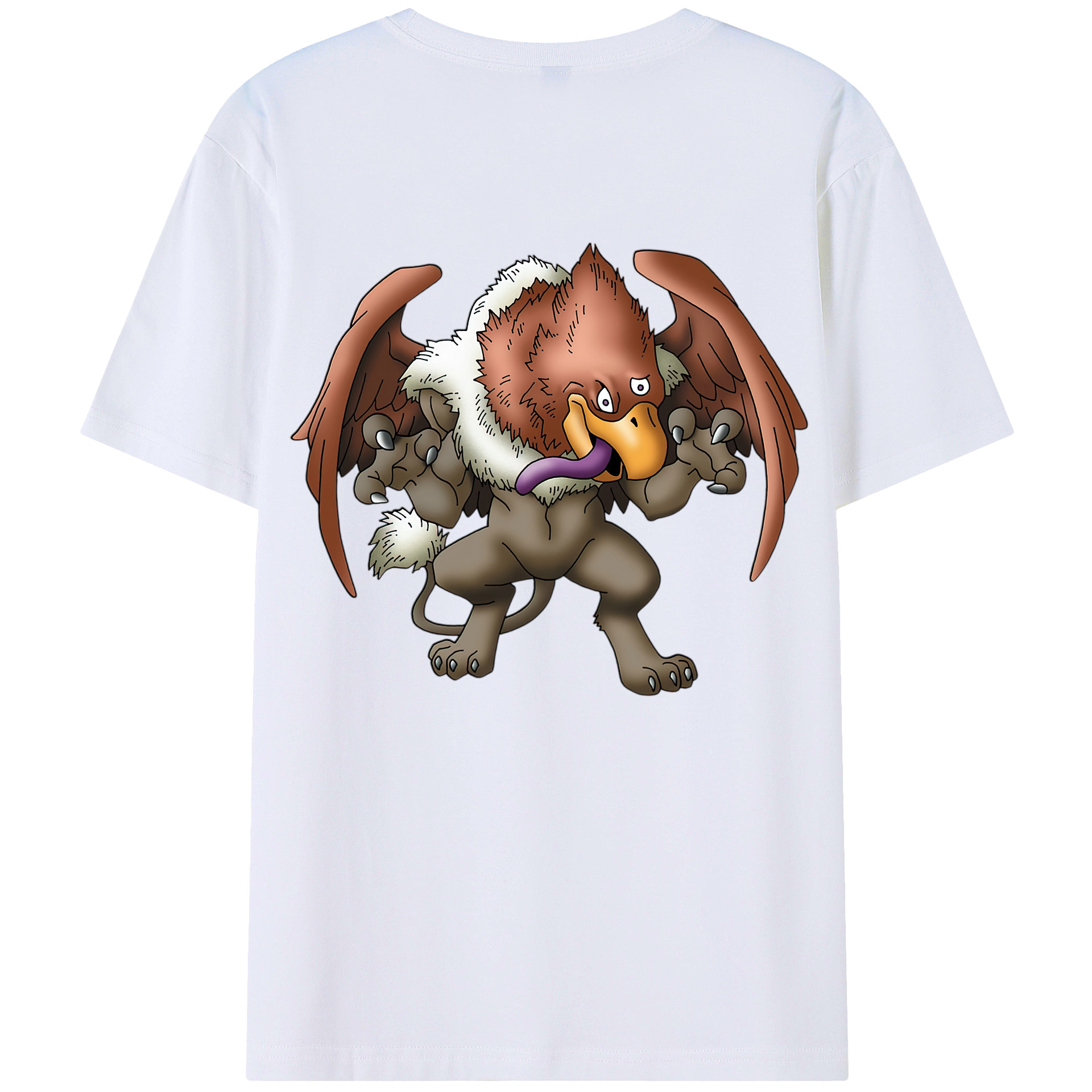 （画像用） ドラゴンクエスト Doragon Kuesuto Dragon Quest 綿100％ メンズ半袖Tシャツ（バックプリント） 通気性