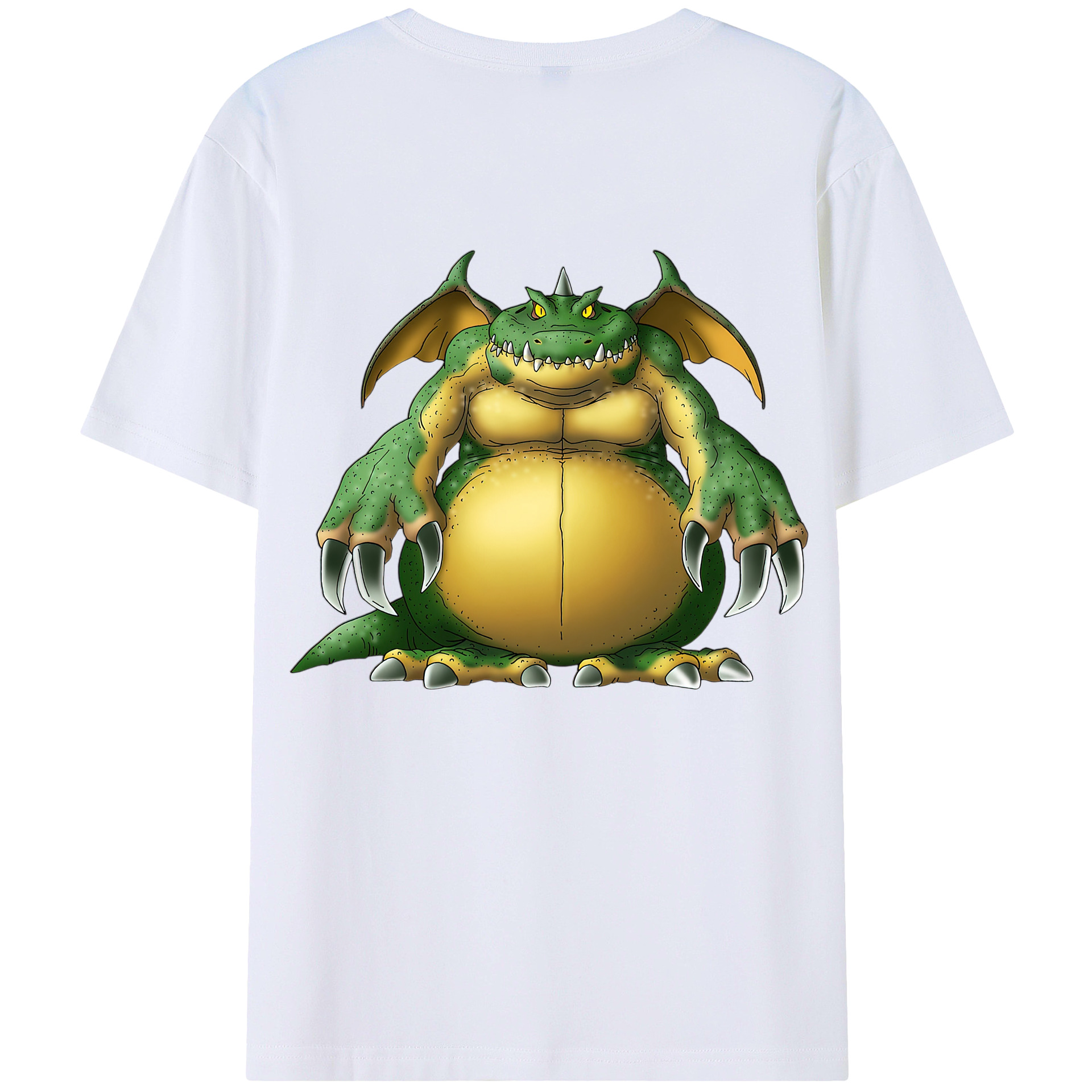 （画像用） ドラゴンクエスト Doragon Kuesuto Dragon Quest 綿100％ メンズ半袖Tシャツ（バックプリント） 通気性