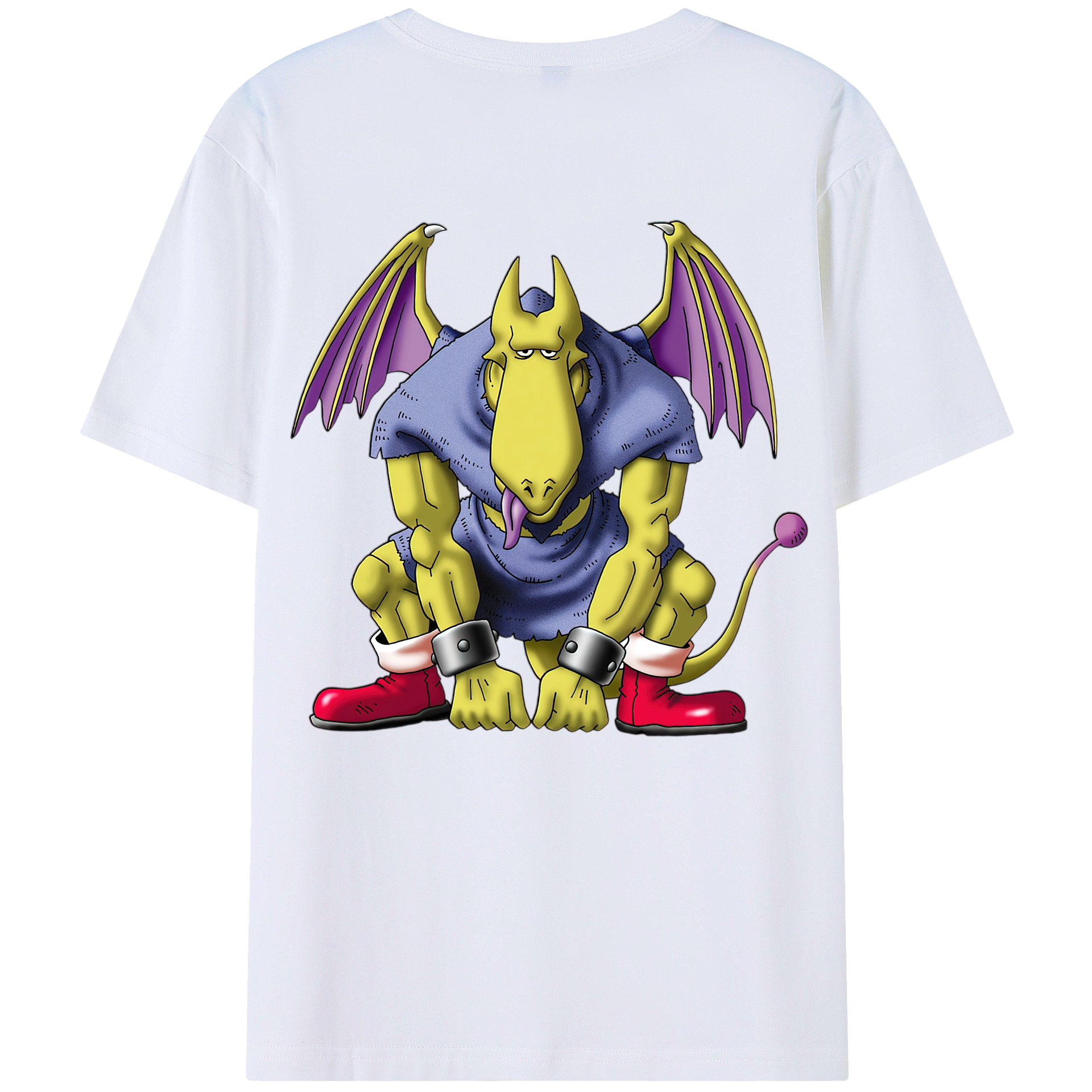 （画像用） ドラゴンクエスト Doragon Kuesuto Dragon Quest 綿100％ メンズ半袖Tシャツ（バックプリント） 通気性