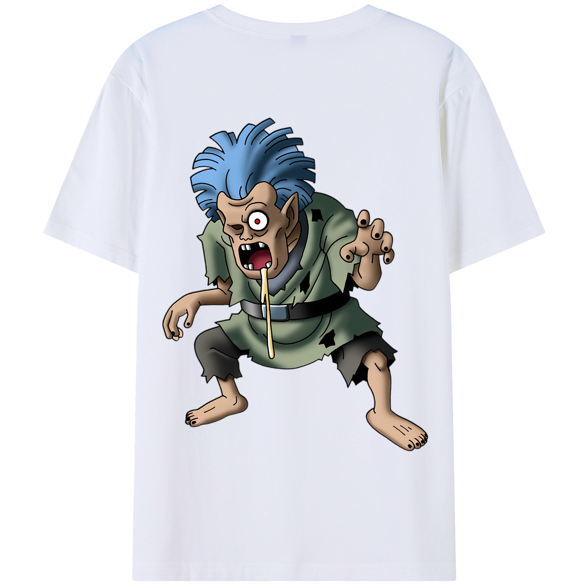 （画像用） ドラゴンクエスト Doragon Kuesuto Dragon Quest 綿100％ メンズ半袖Tシャツ（バックプリント） 通気性