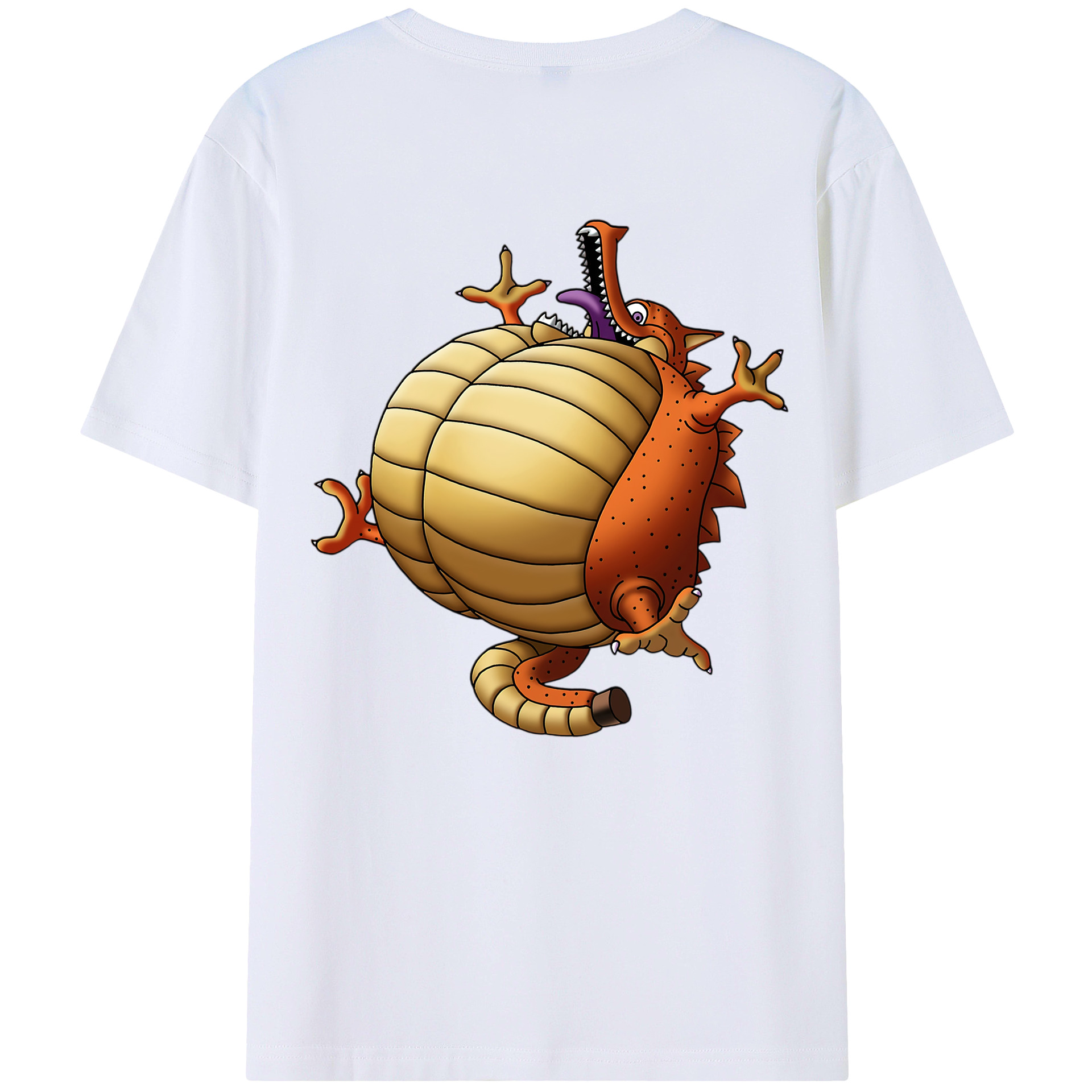 （画像用） ドラゴンクエスト Doragon Kuesuto Dragon Quest 綿100％ メンズ半袖Tシャツ（バックプリント） 通気性