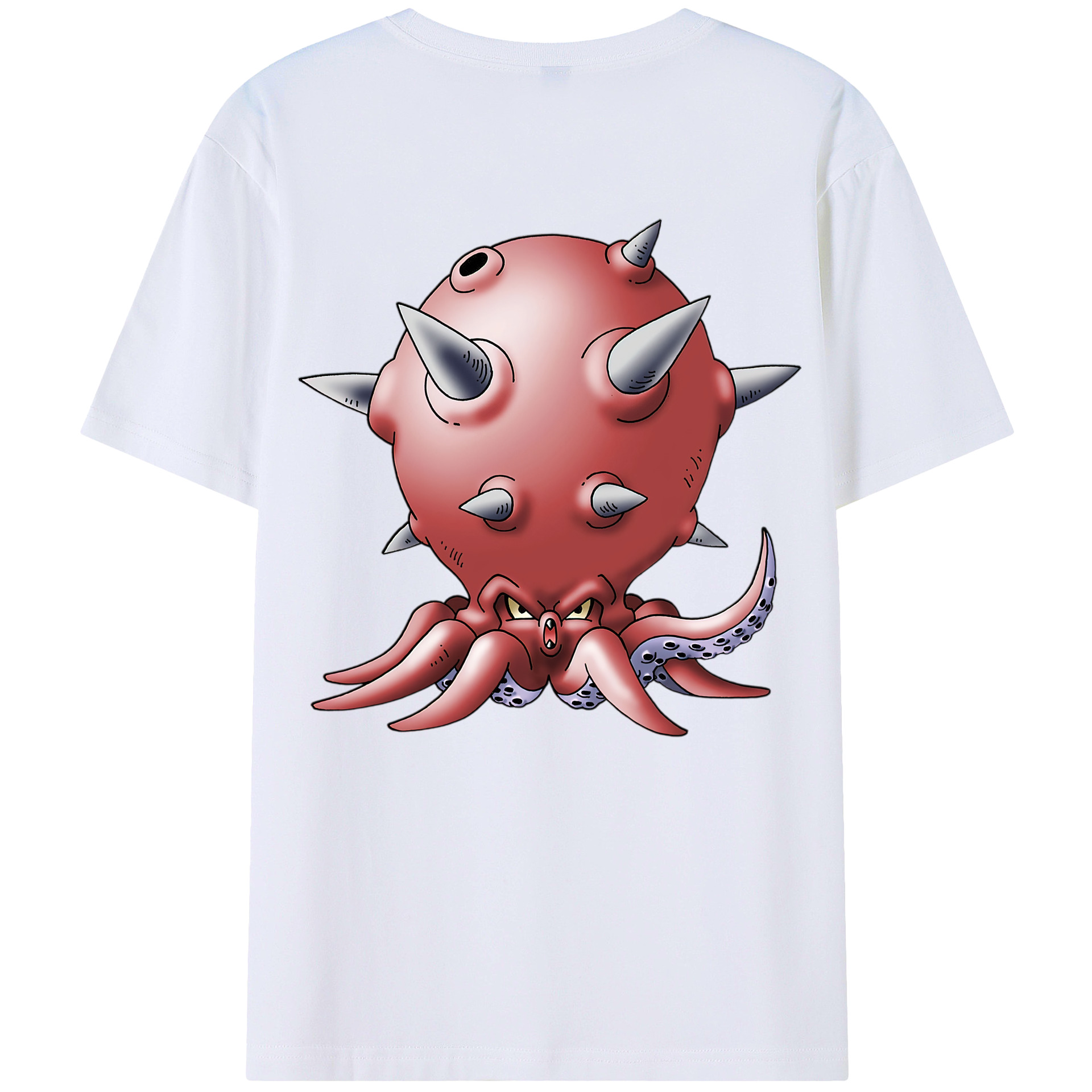 （画像用） ドラゴンクエスト Doragon Kuesuto Dragon Quest 綿100％ メンズ半袖Tシャツ（バックプリント） 通気性