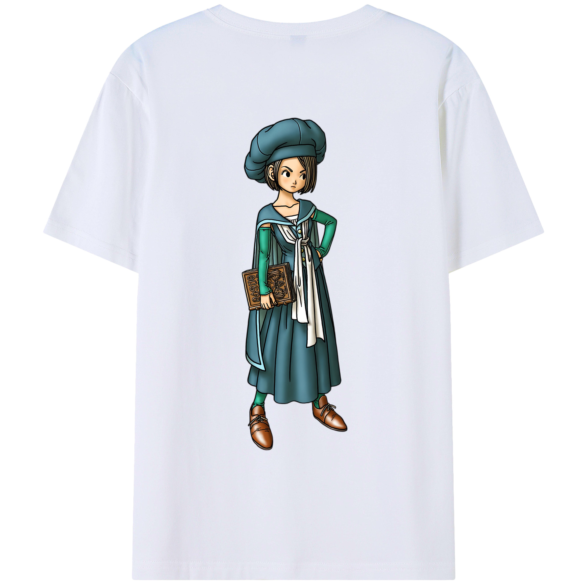 （画像用） ドラゴンクエスト Doragon Kuesuto Dragon Quest 綿100％ メンズ半袖Tシャツ（バックプリント） 通気性