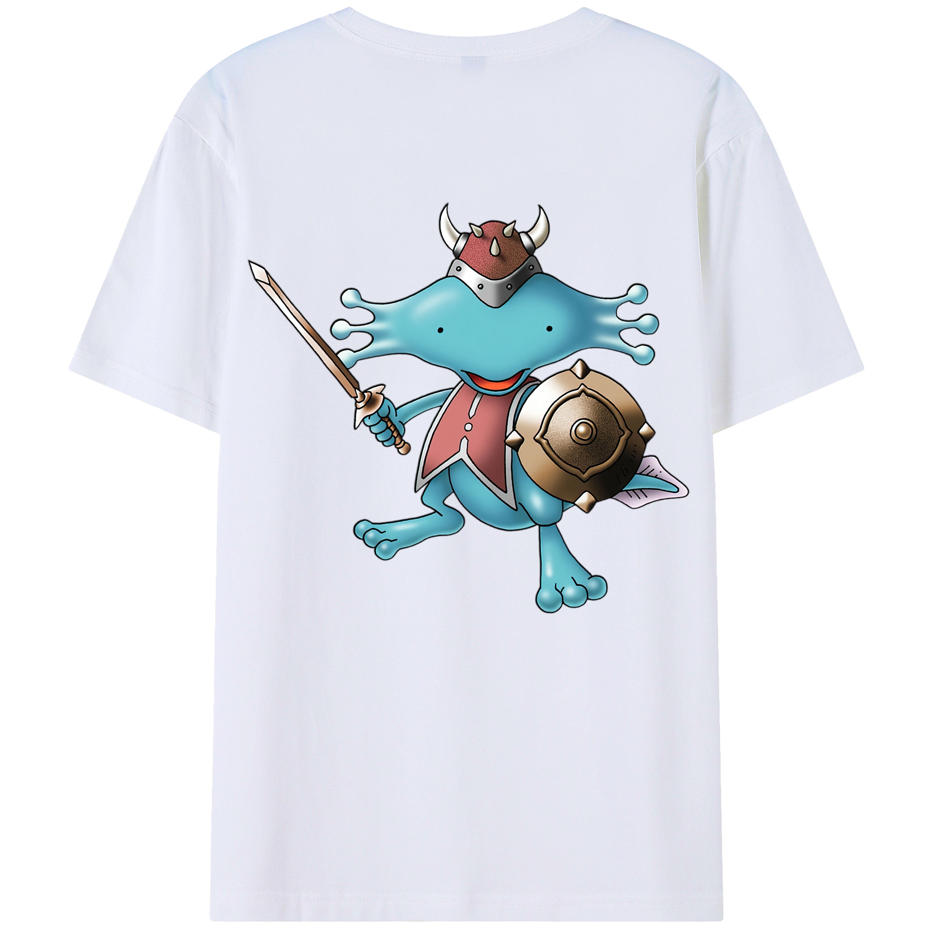 （画像用） ドラゴンクエスト Doragon Kuesuto Dragon Quest 綿100％ メンズ半袖Tシャツ（バックプリント） 通気性