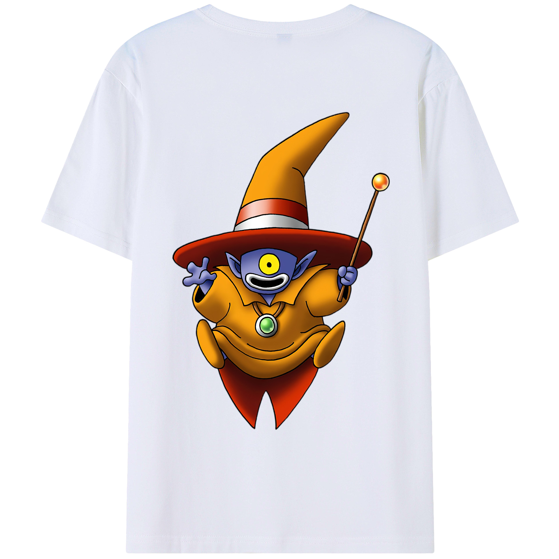 （画像用） ドラゴンクエスト Doragon Kuesuto Dragon Quest 綿100％ メンズ半袖Tシャツ（バックプリント） 通気性