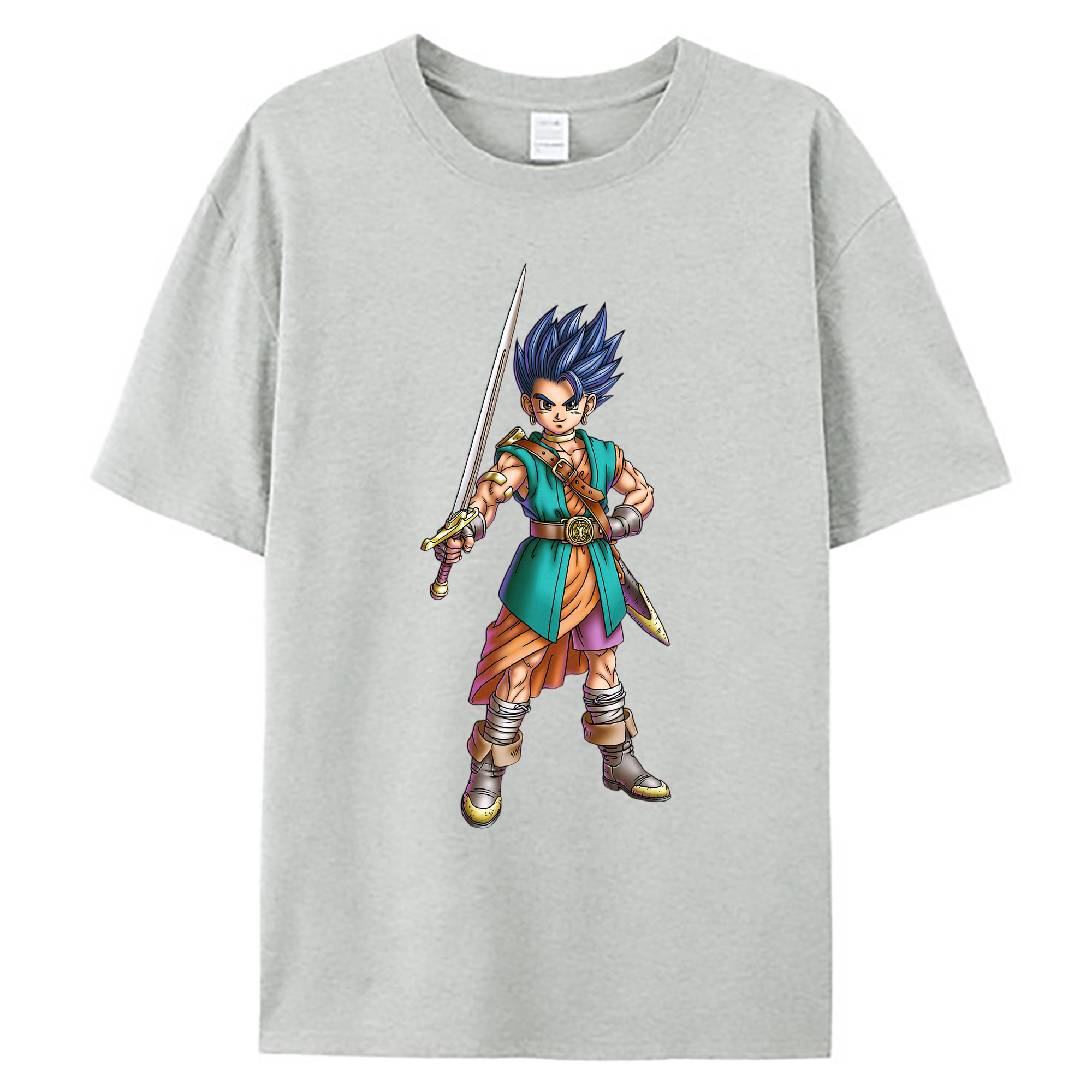 （画像用） ドラゴンクエスト Doragon Kuesuto Dragon Quest 綿100％ メンズ半袖Tシャツ｜肌触りやわらか＆通気性