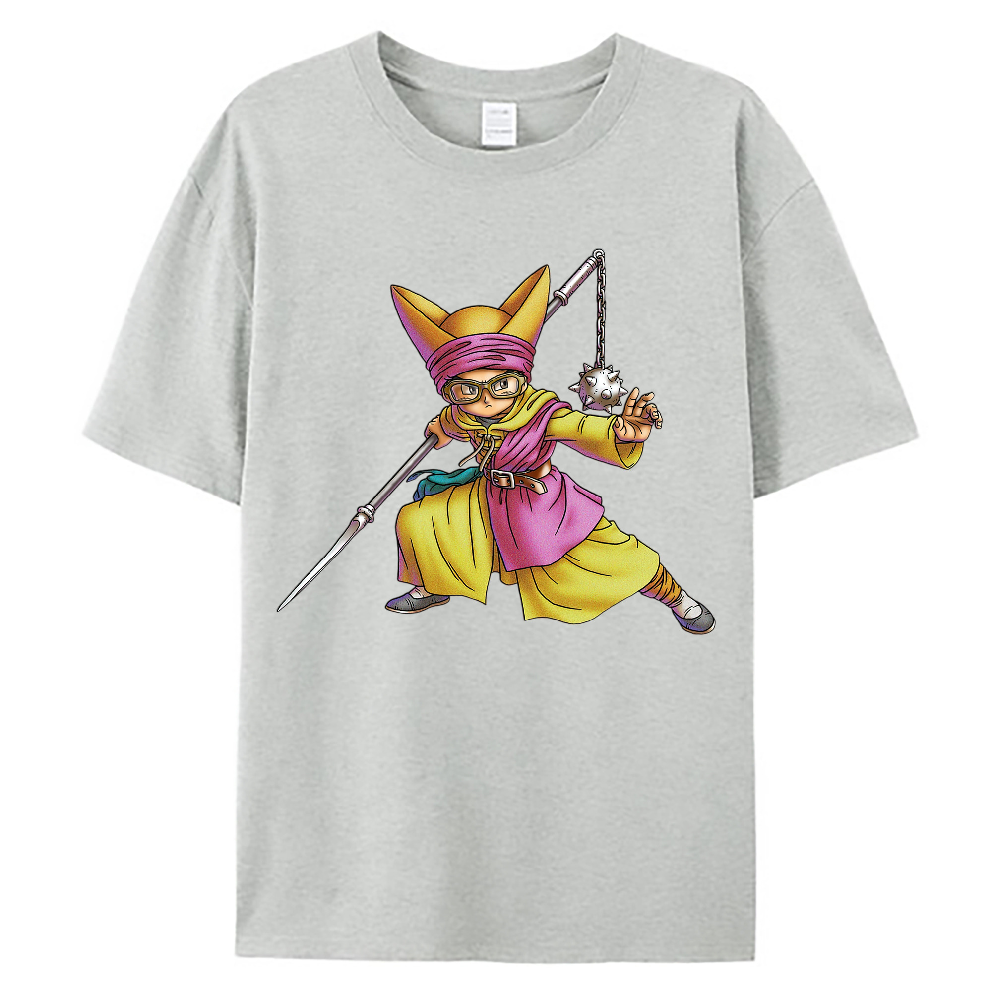 （画像用） ドラゴンクエスト Doragon Kuesuto Dragon Quest 綿100％ メンズ半袖Tシャツ｜肌触りやわらか＆通気性
