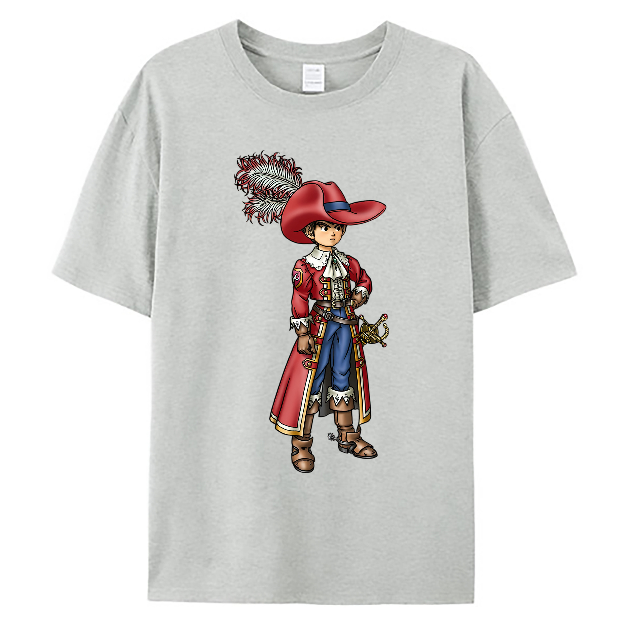 （画像用） ドラゴンクエスト Doragon Kuesuto Dragon Quest 綿100％ メンズ半袖Tシャツ｜肌触りやわらか＆通気性