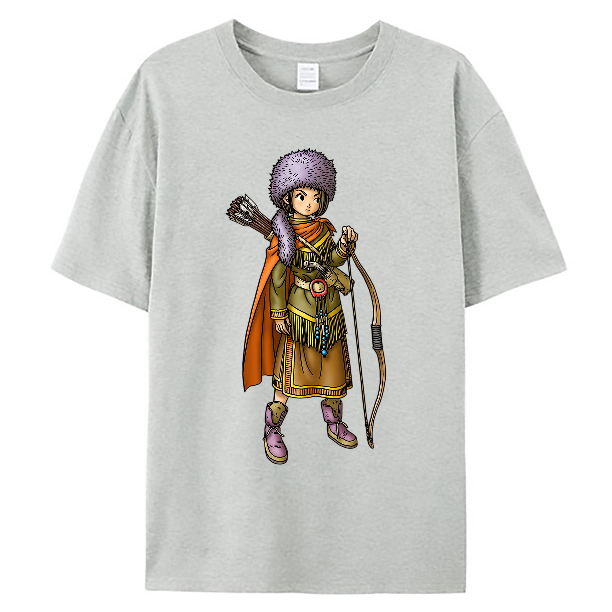 （画像用） ドラゴンクエスト Doragon Kuesuto Dragon Quest 綿100％ メンズ半袖Tシャツ｜肌触りやわらか＆通気性